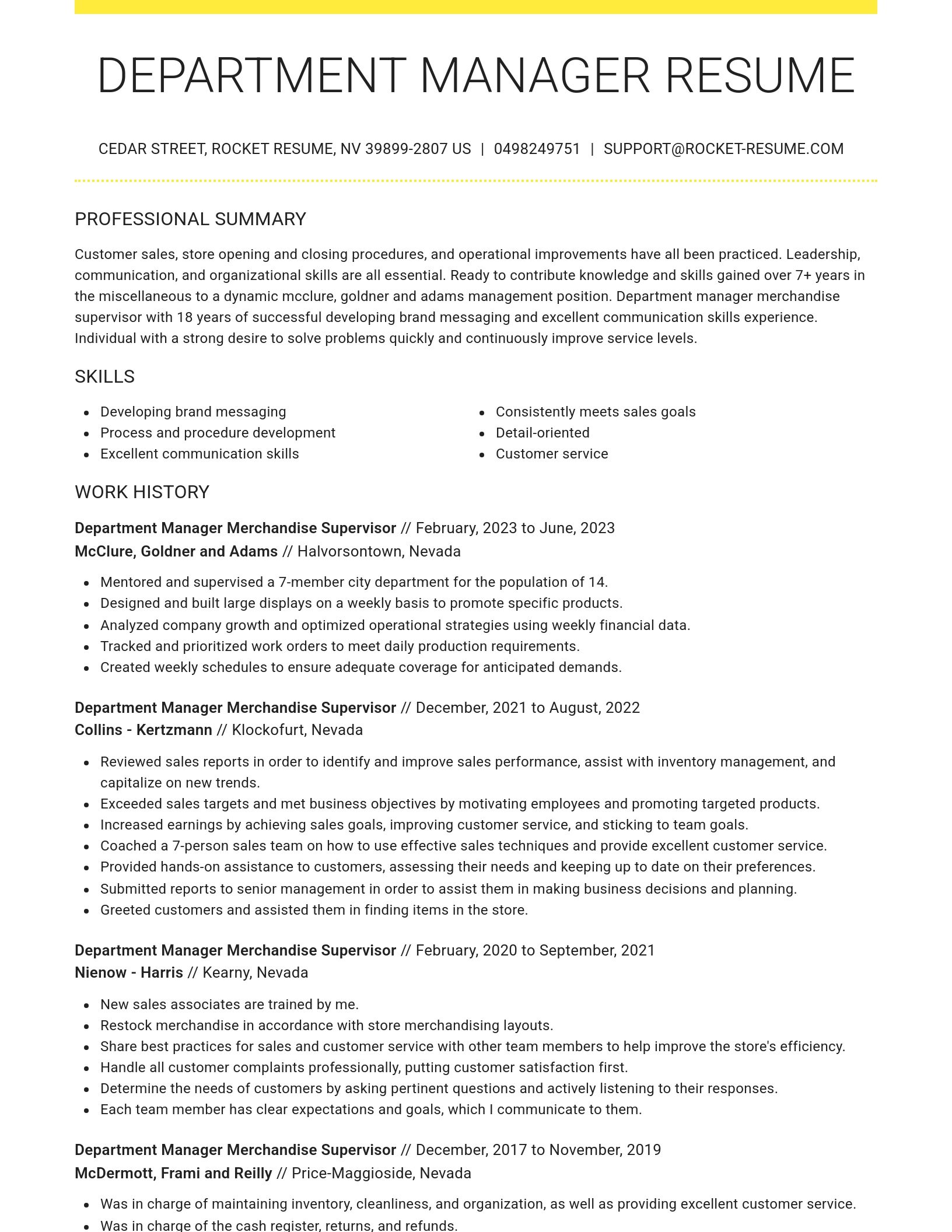 Grand resume template
