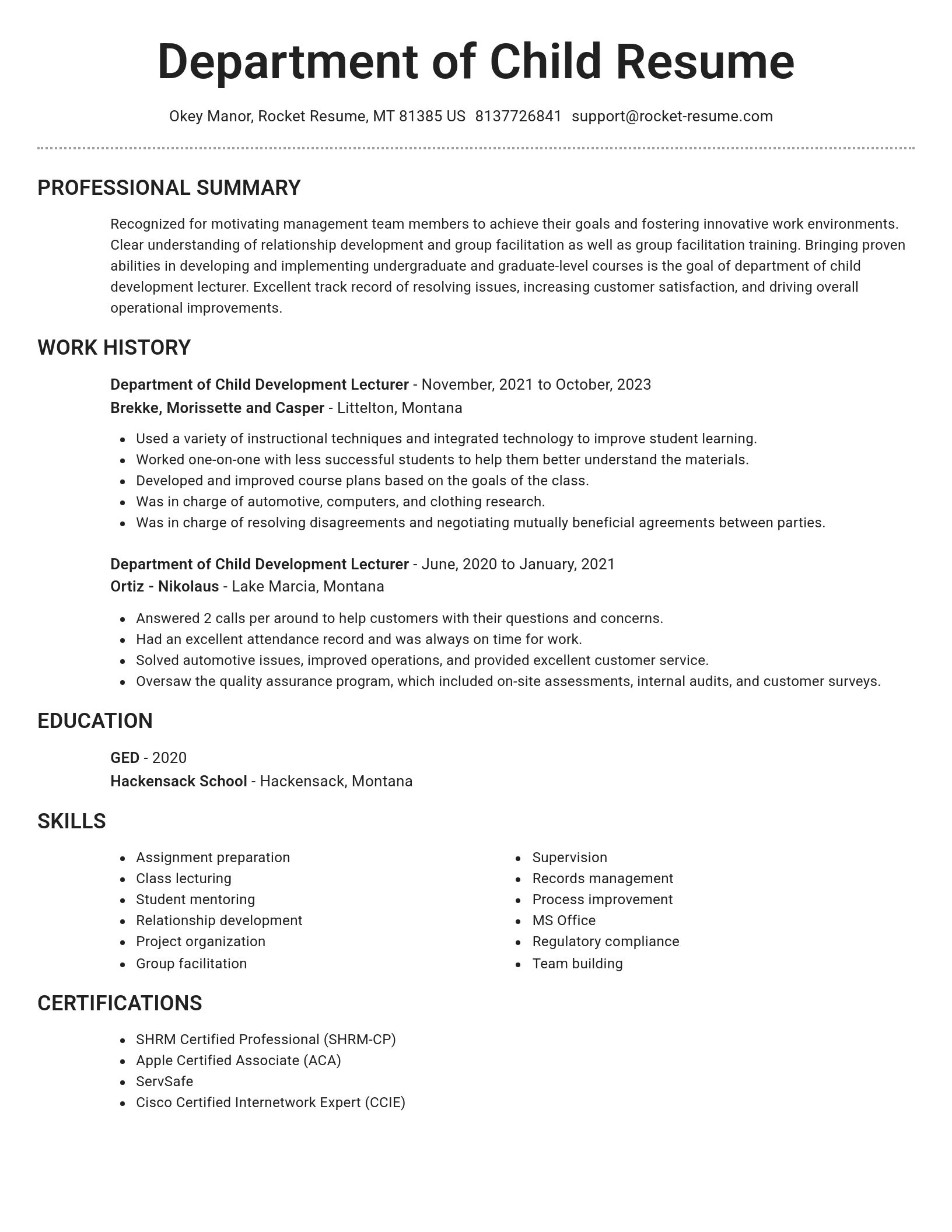 Brilliant resume template