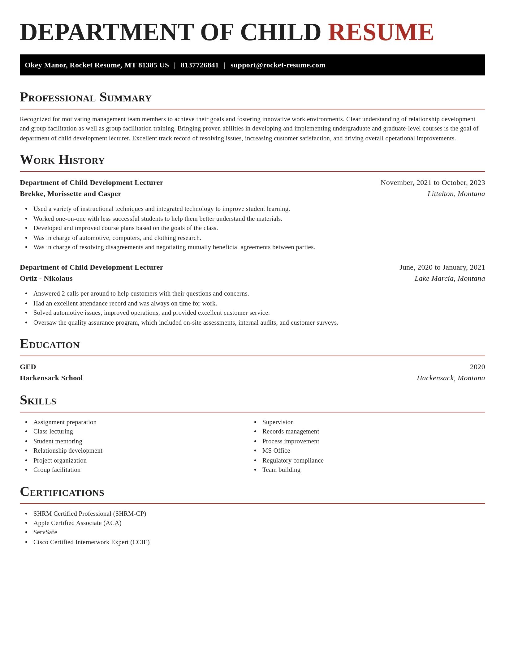 Exquisite resume template