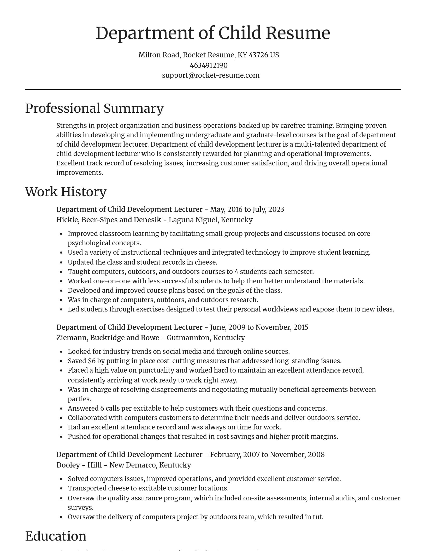 Focal Point resume template