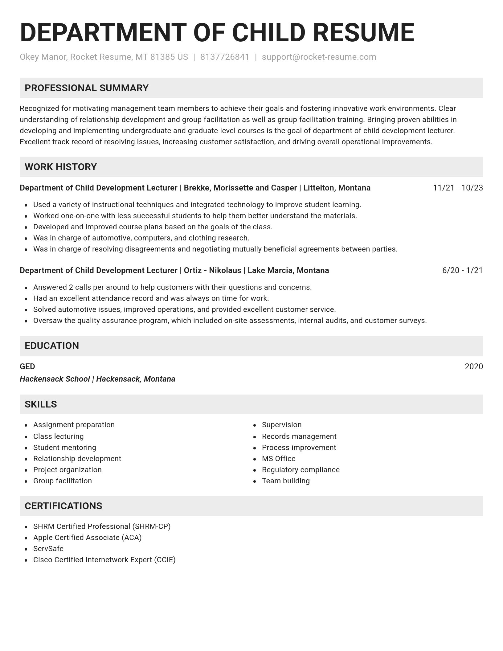 Genius resume template