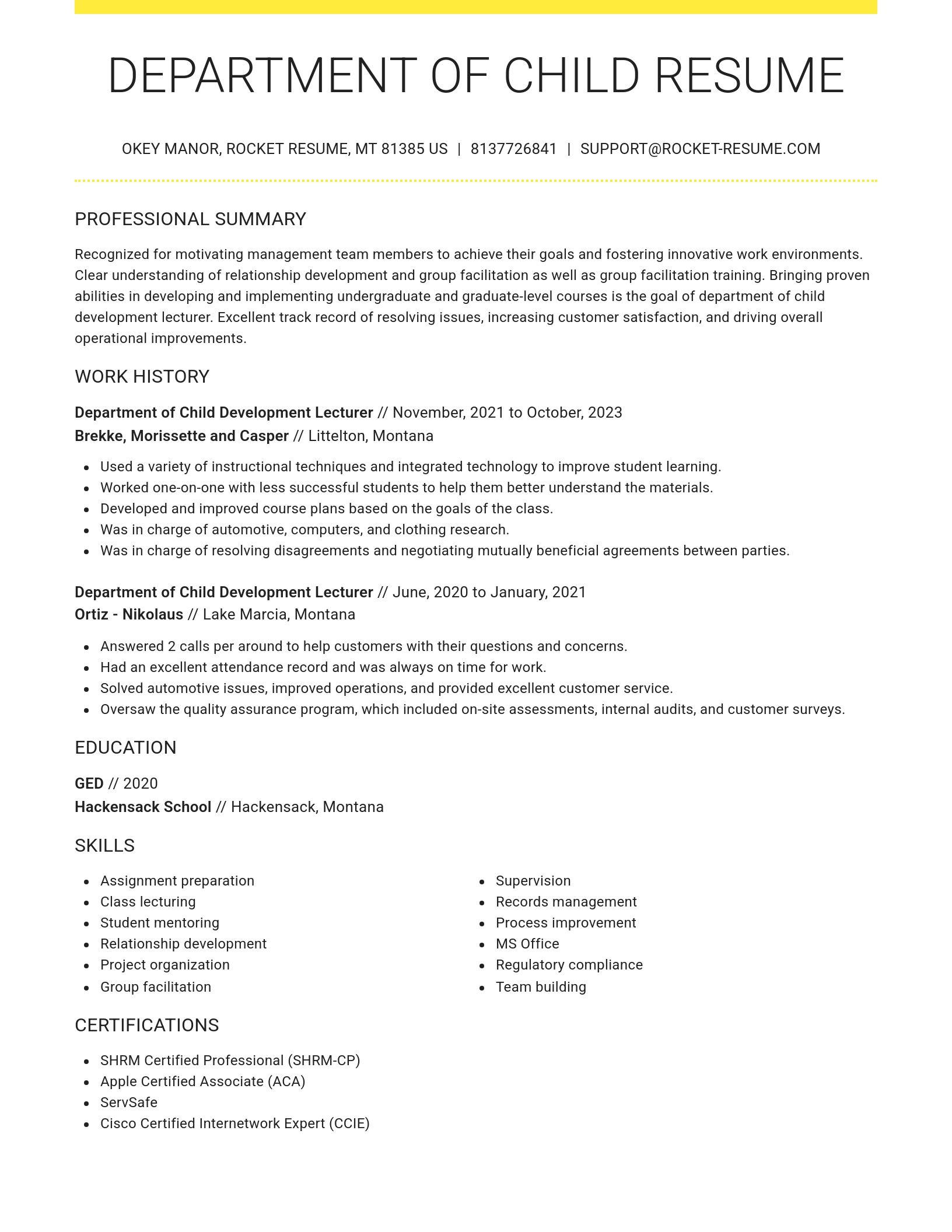 Grand resume template