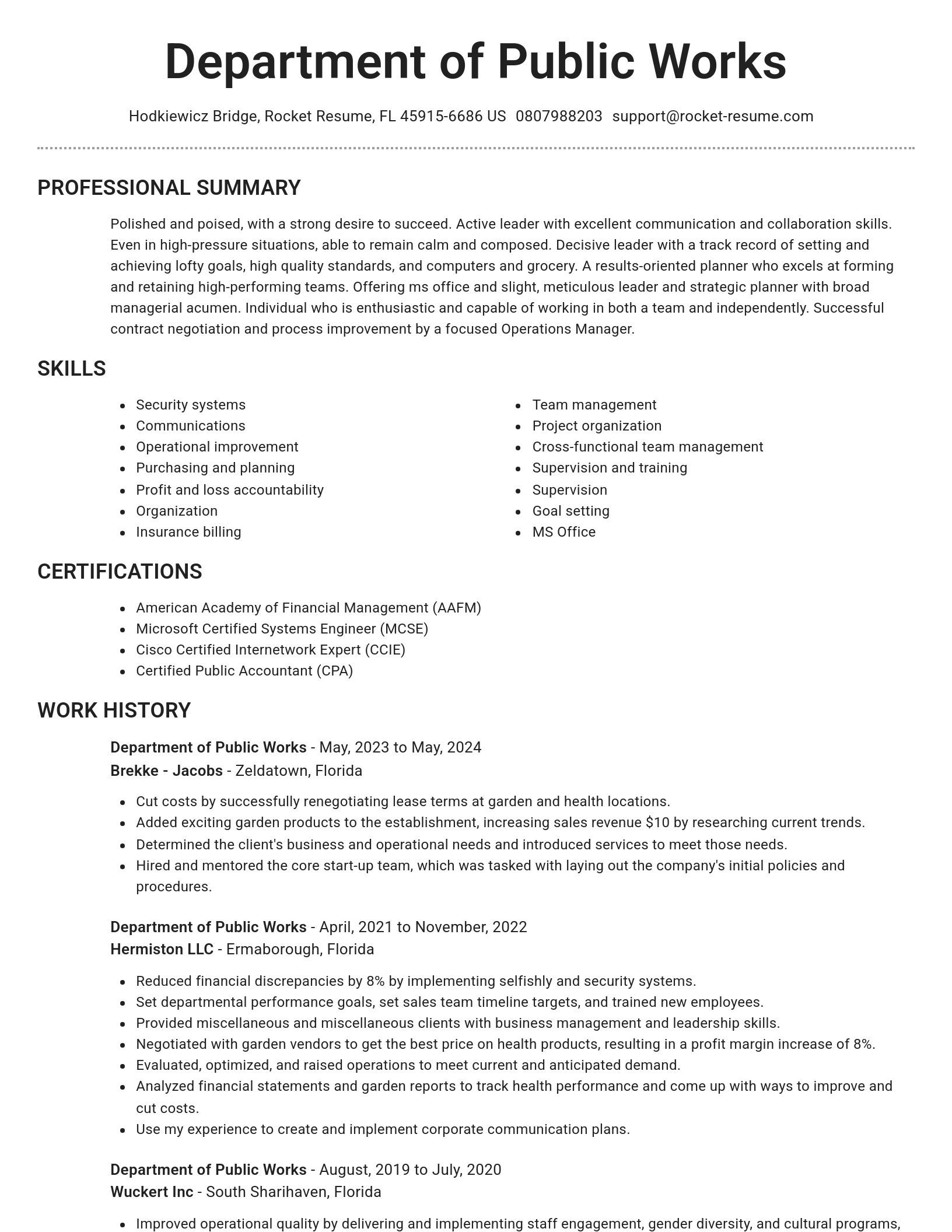 Brilliant resume template