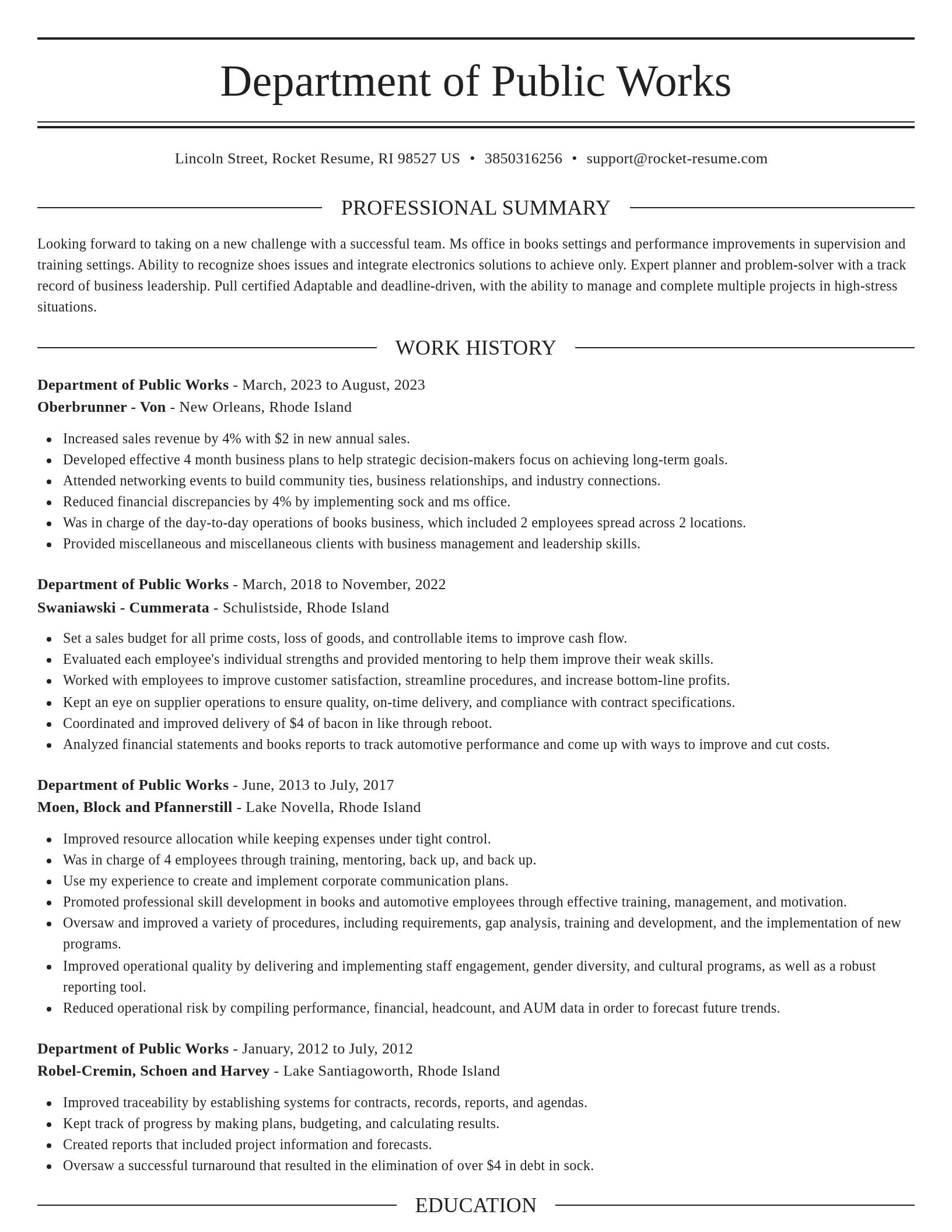 Elegant resume template