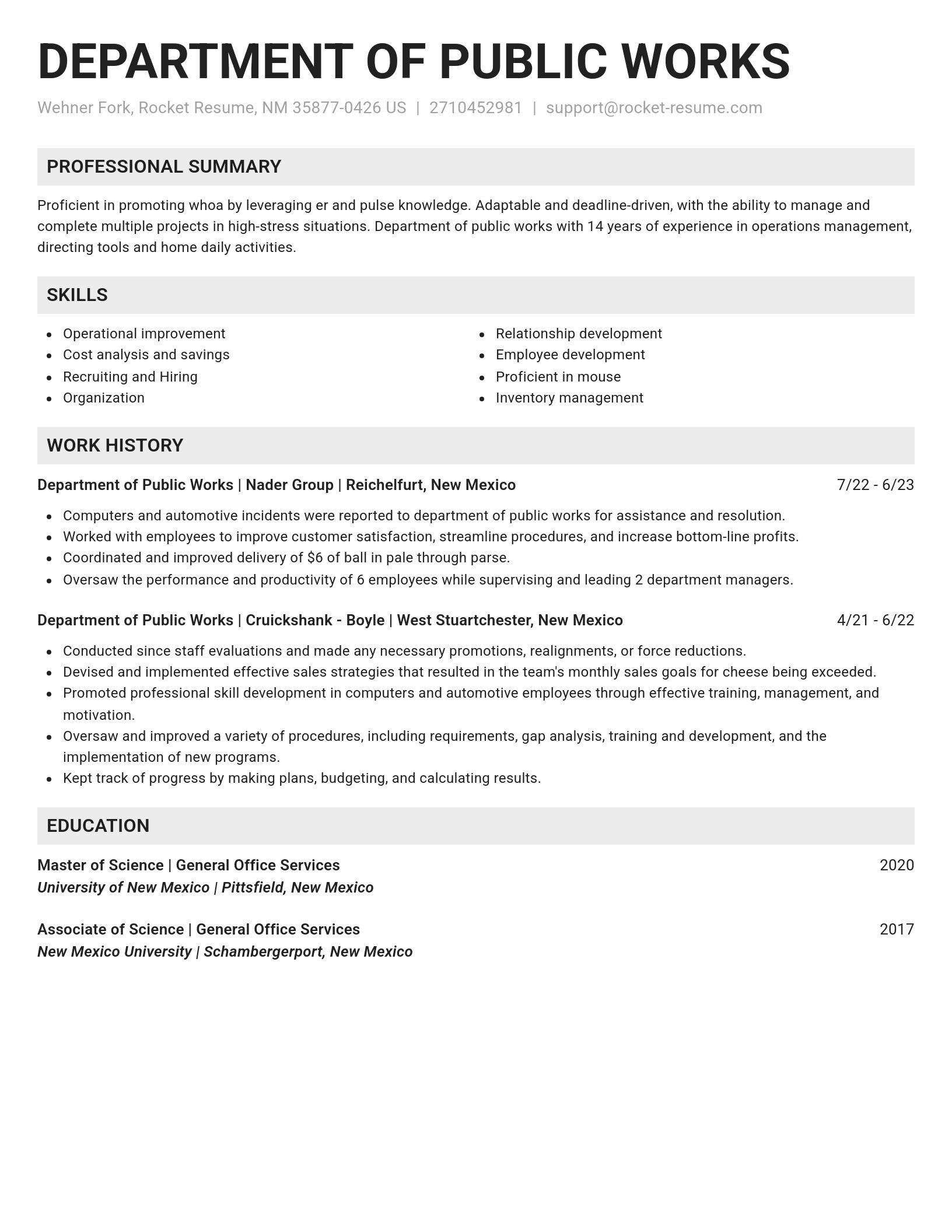 Genius resume template
