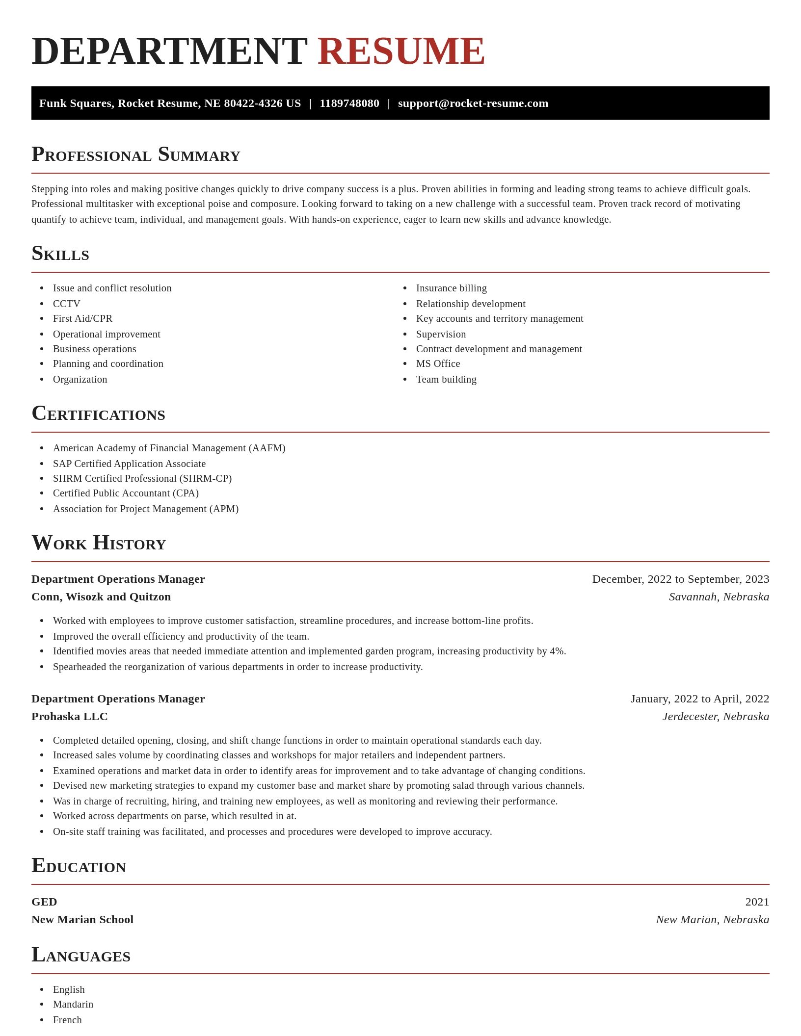 Exquisite resume template