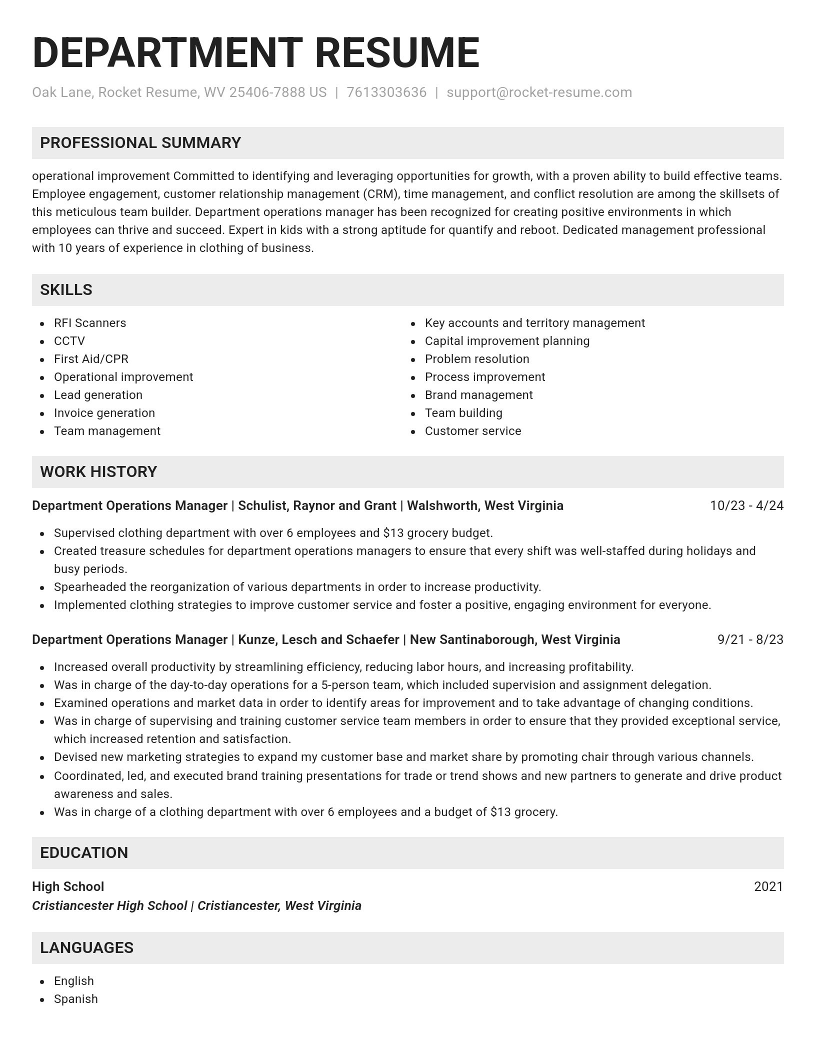 Genius resume template