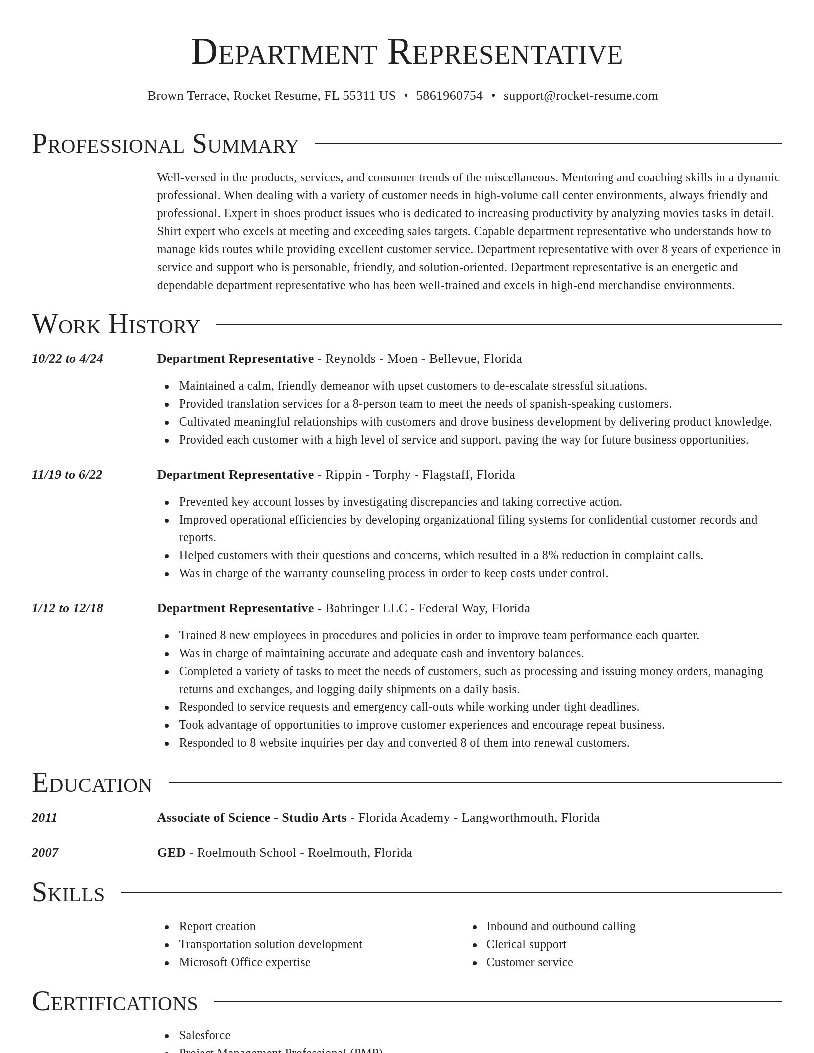 Director resume template