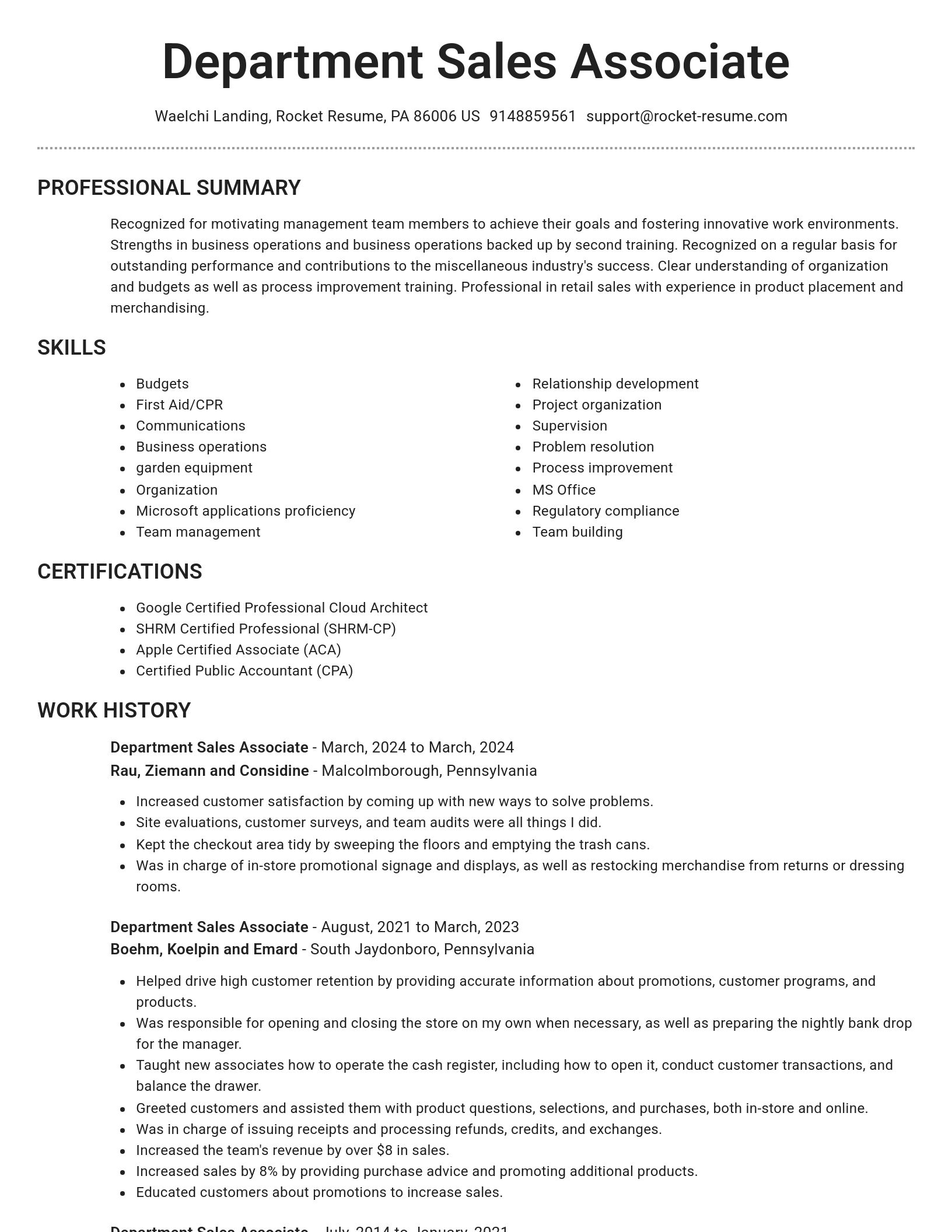 Brilliant resume template
