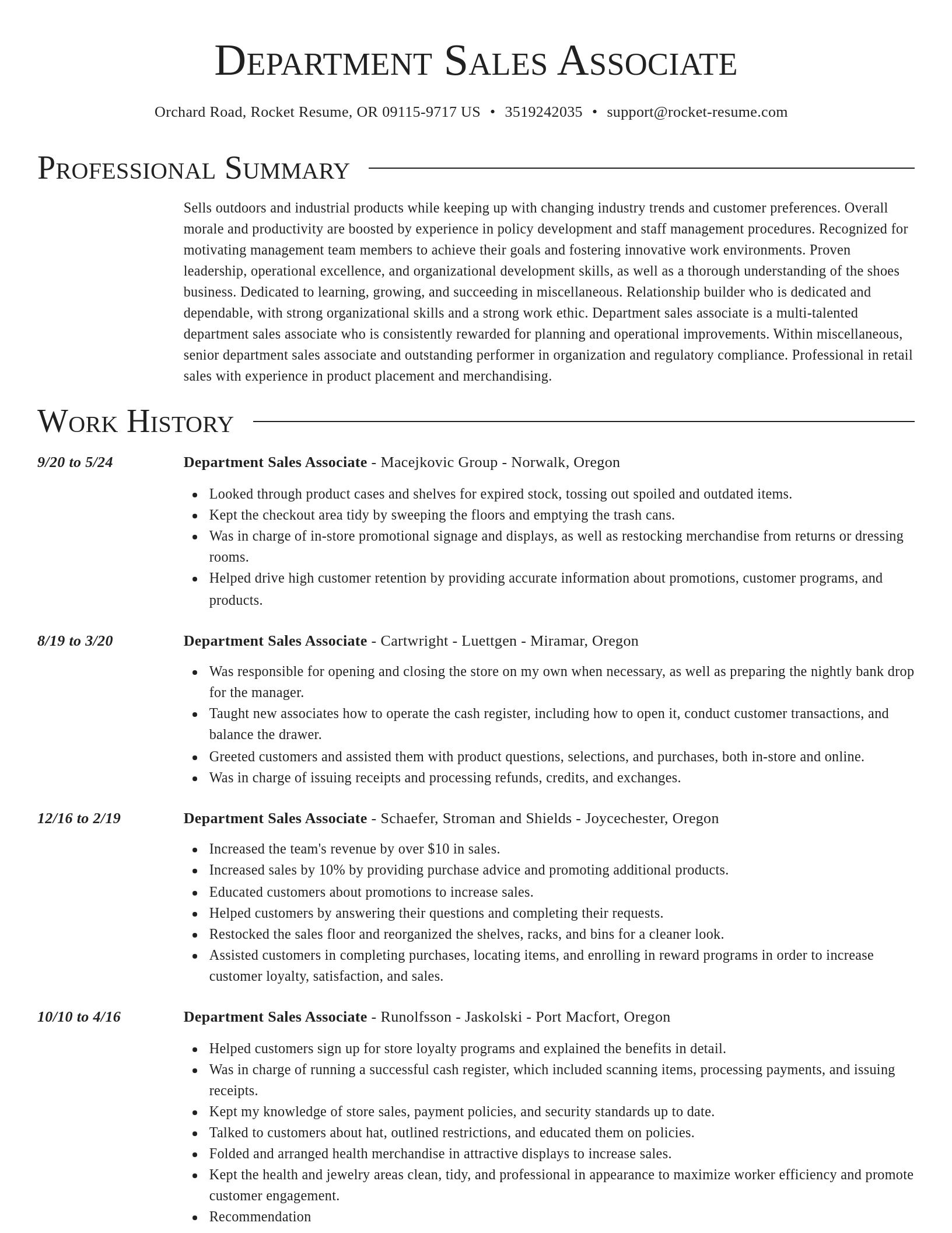 Director resume template