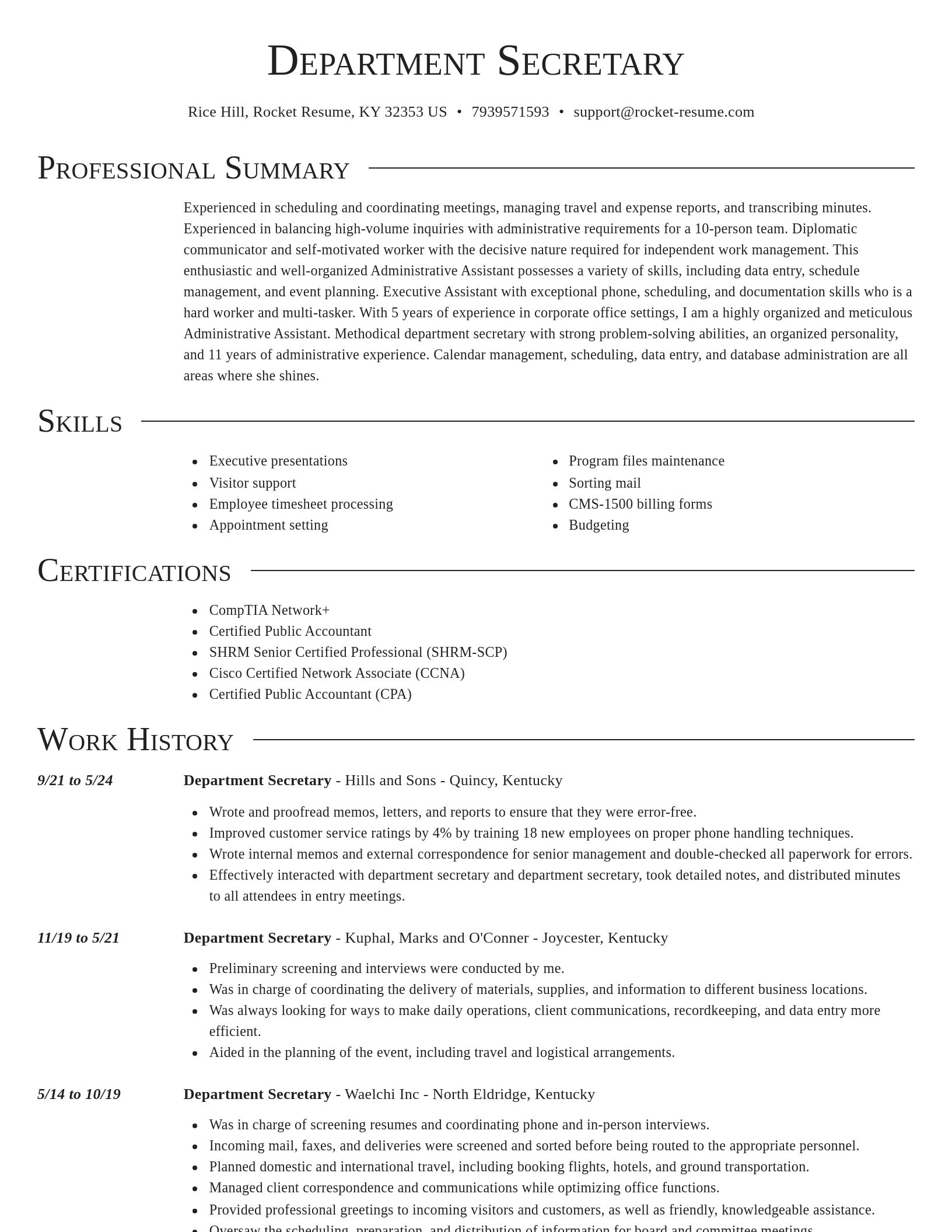 Director resume template