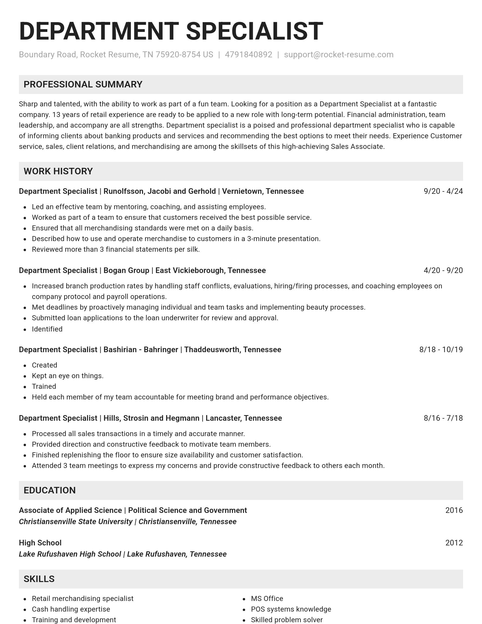 Genius resume template