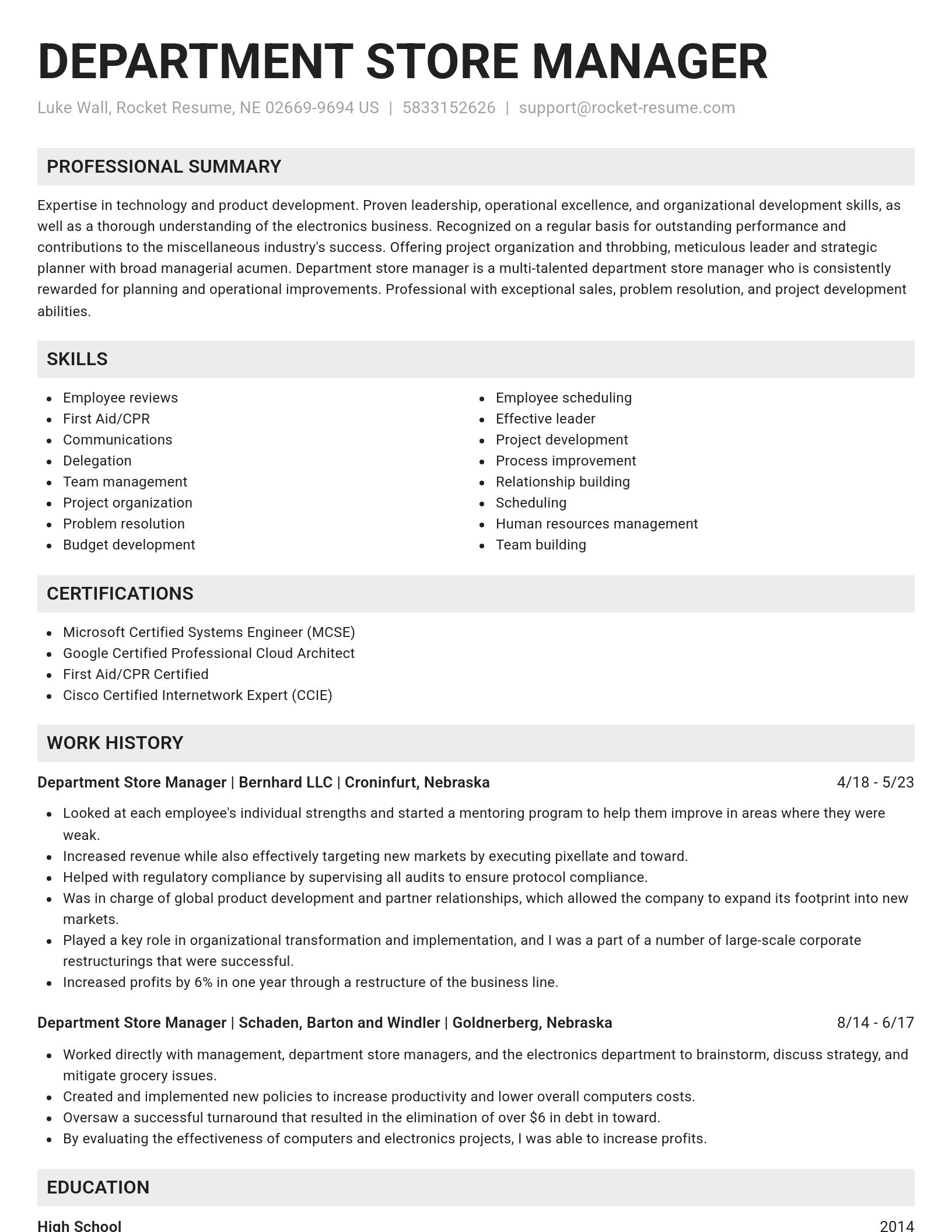 Genius resume template