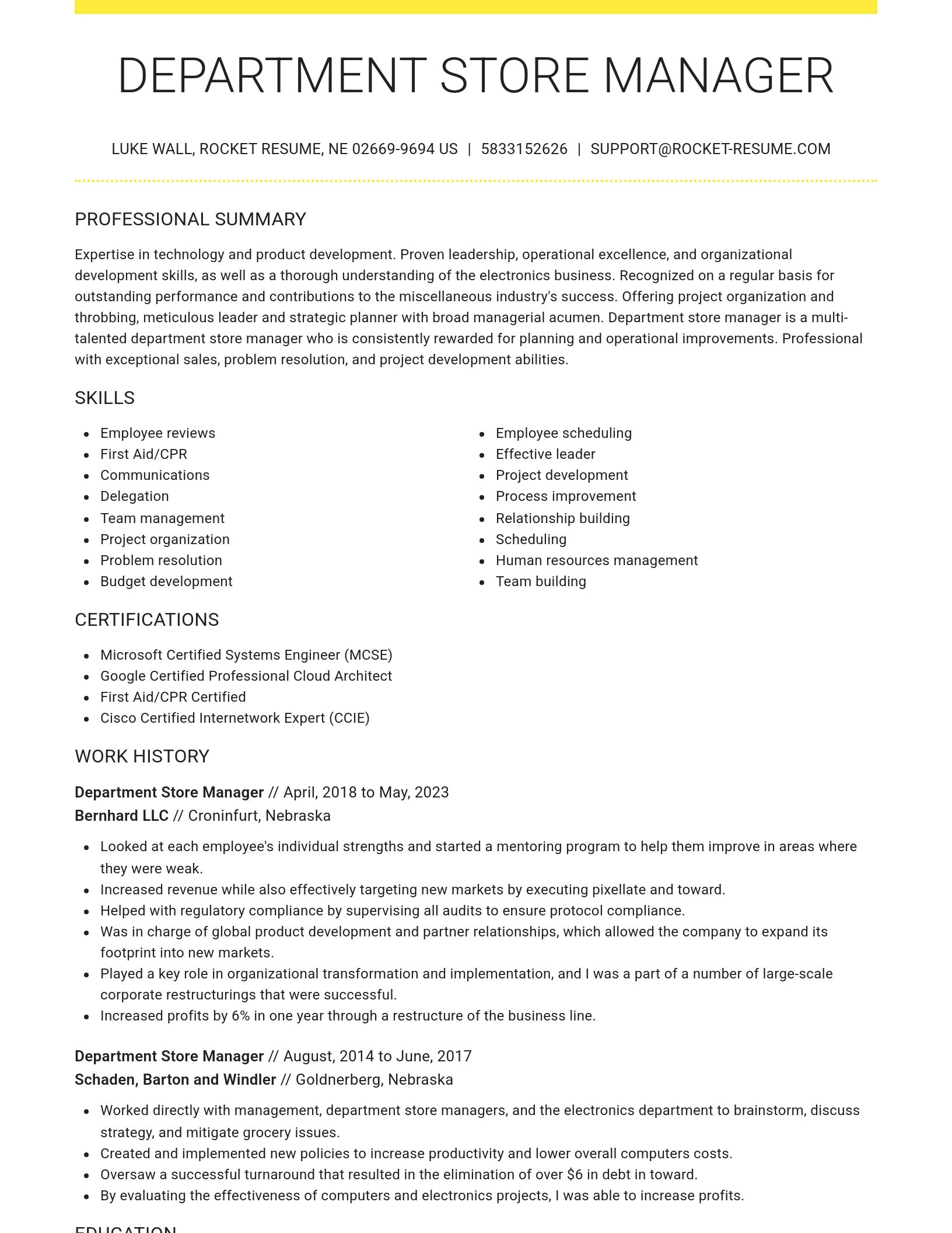 Grand resume template