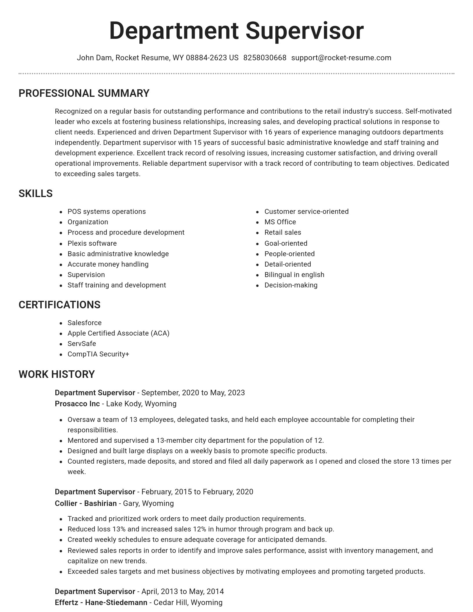 Brilliant resume template