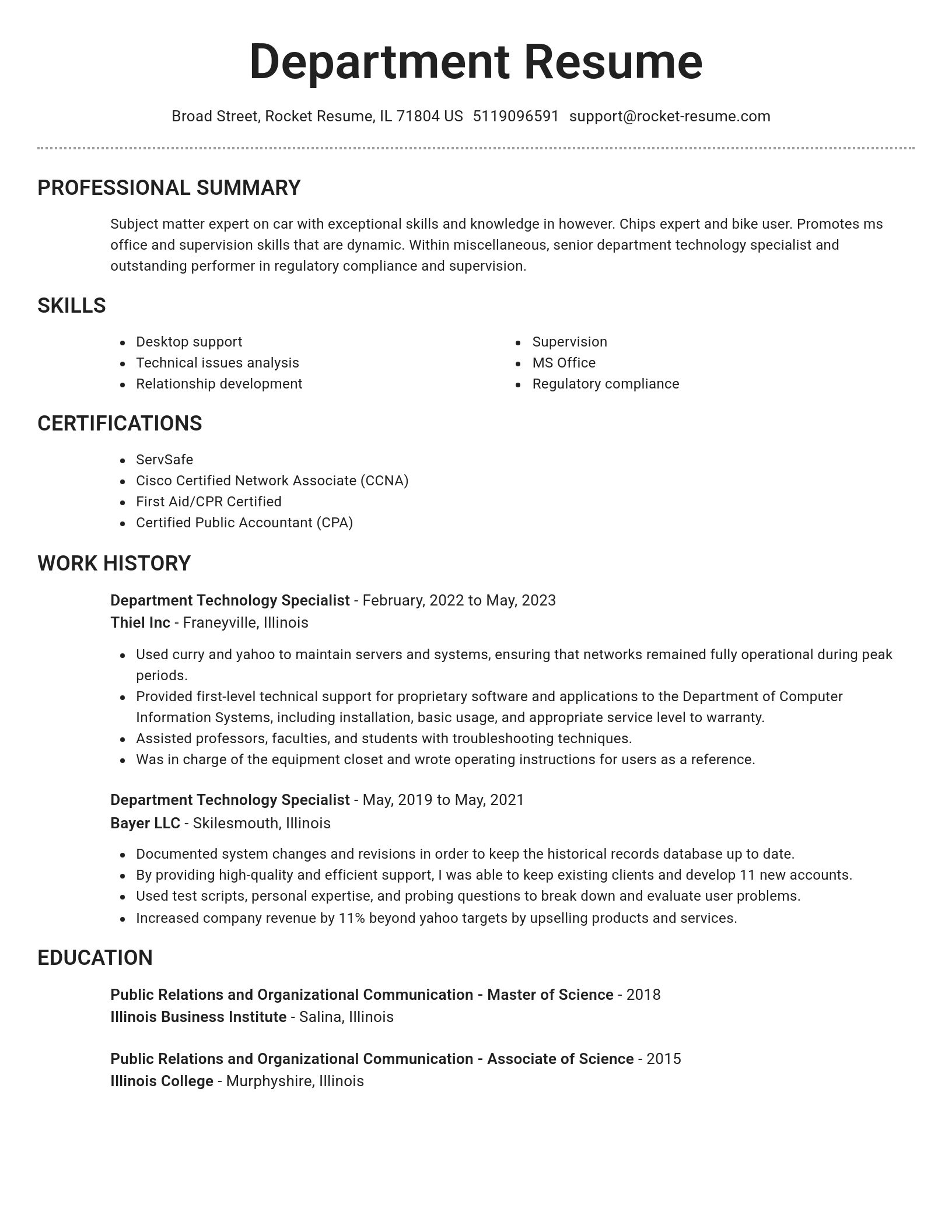 Brilliant resume template