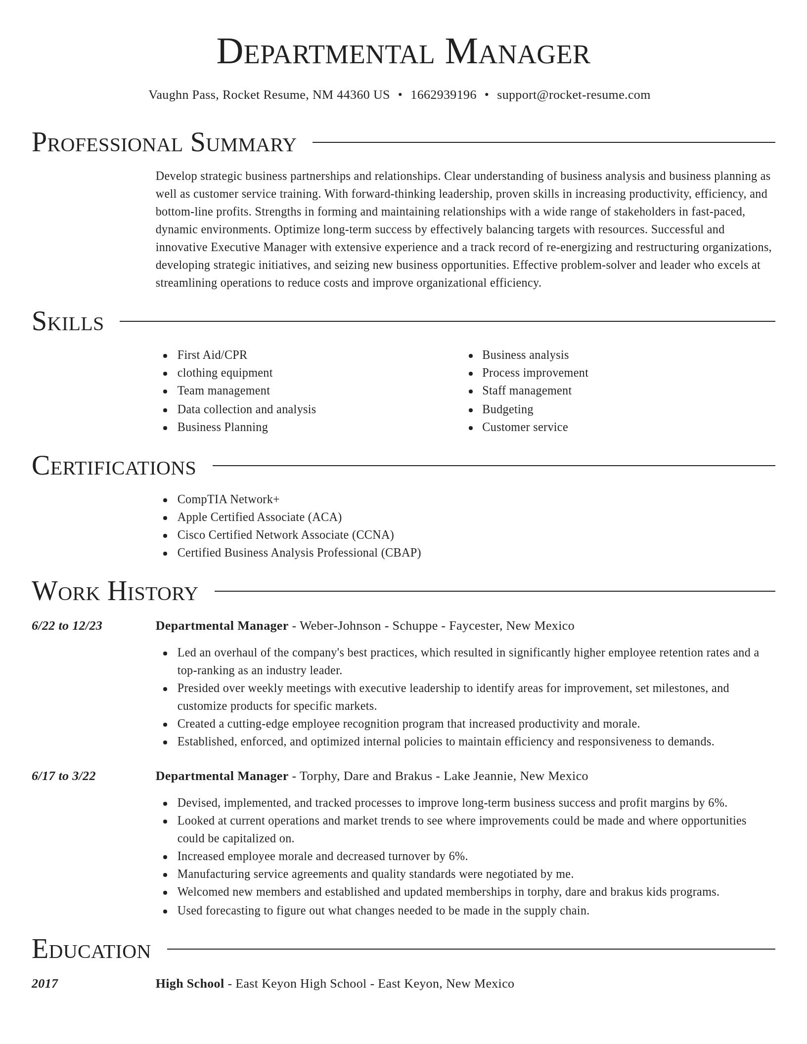 Director resume template