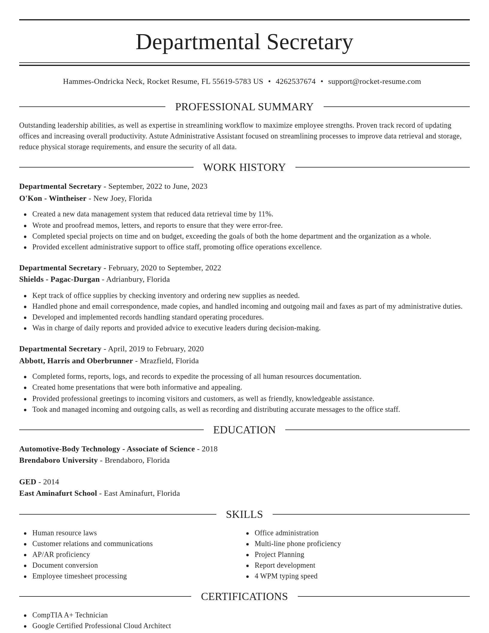 Elegant resume template