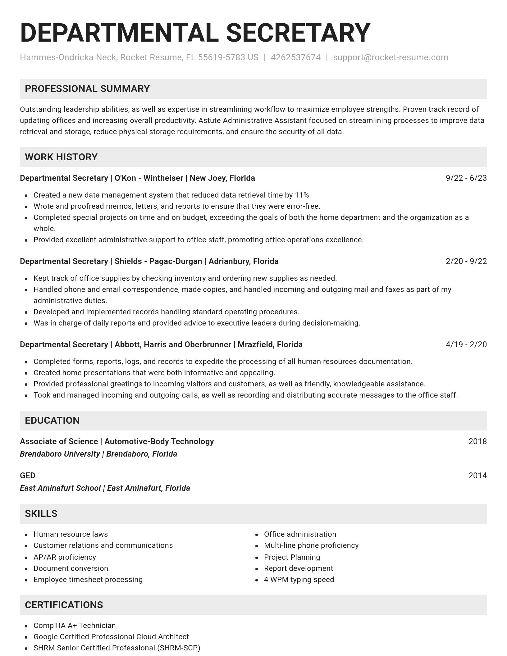 Genius resume template