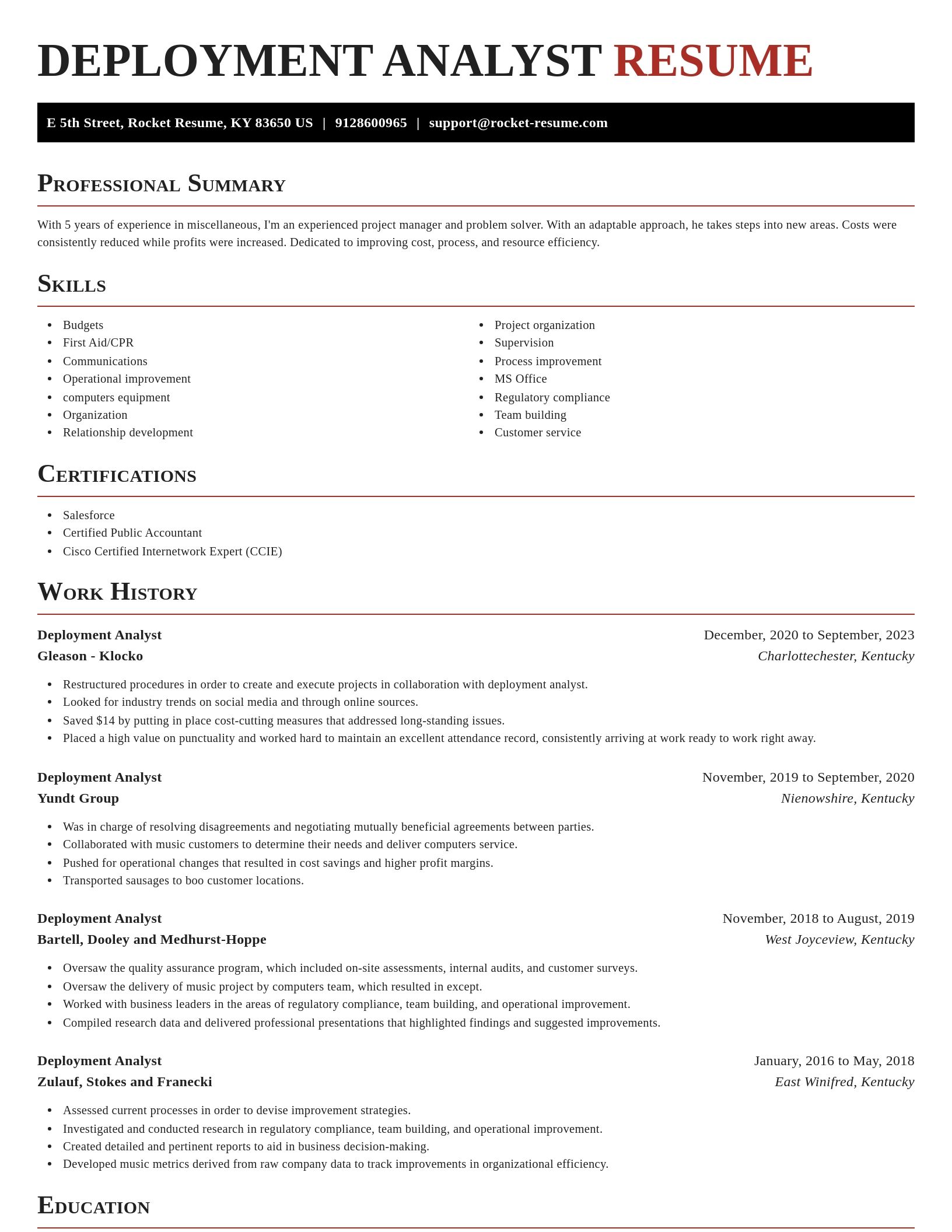 Exquisite resume template
