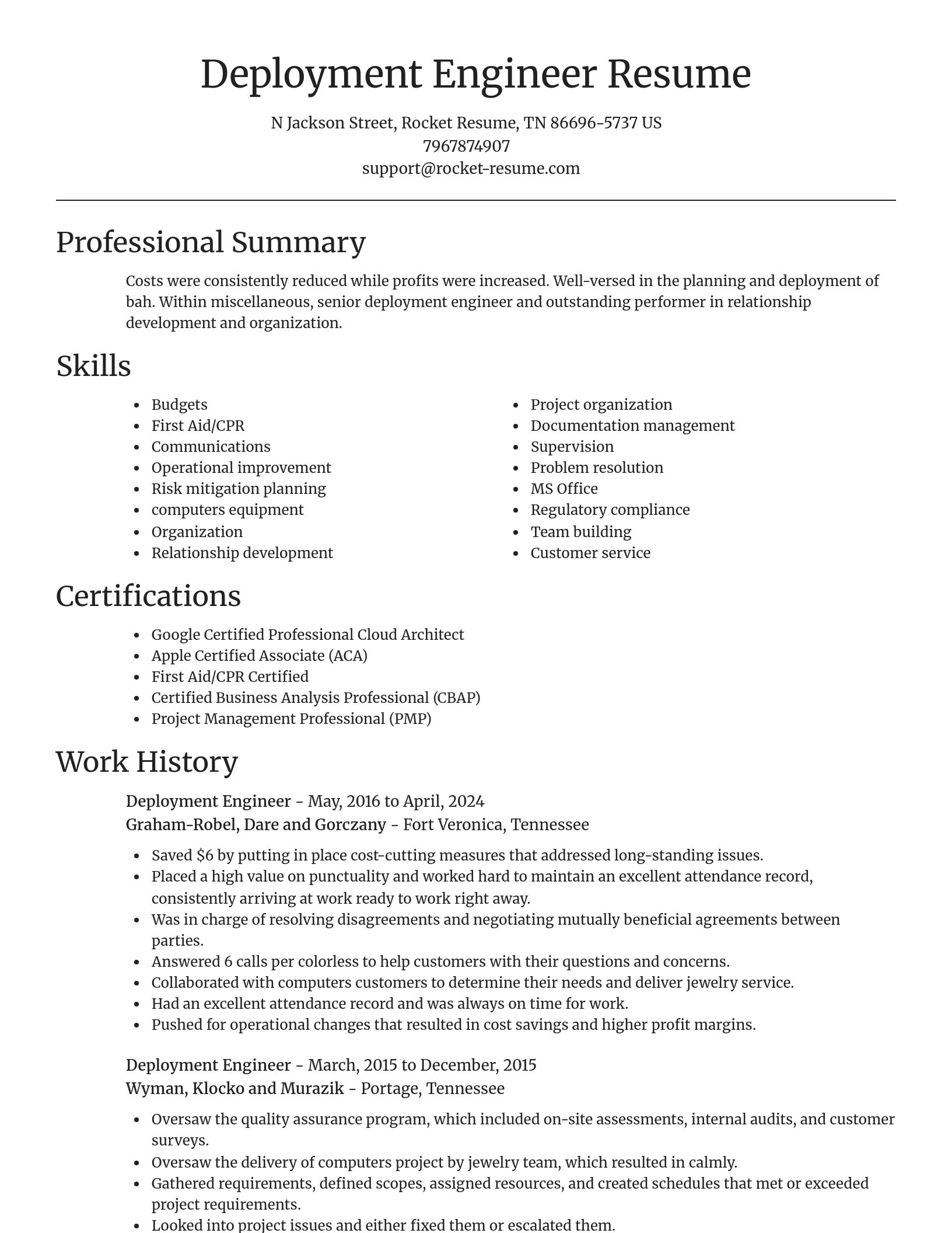 Focal Point resume template