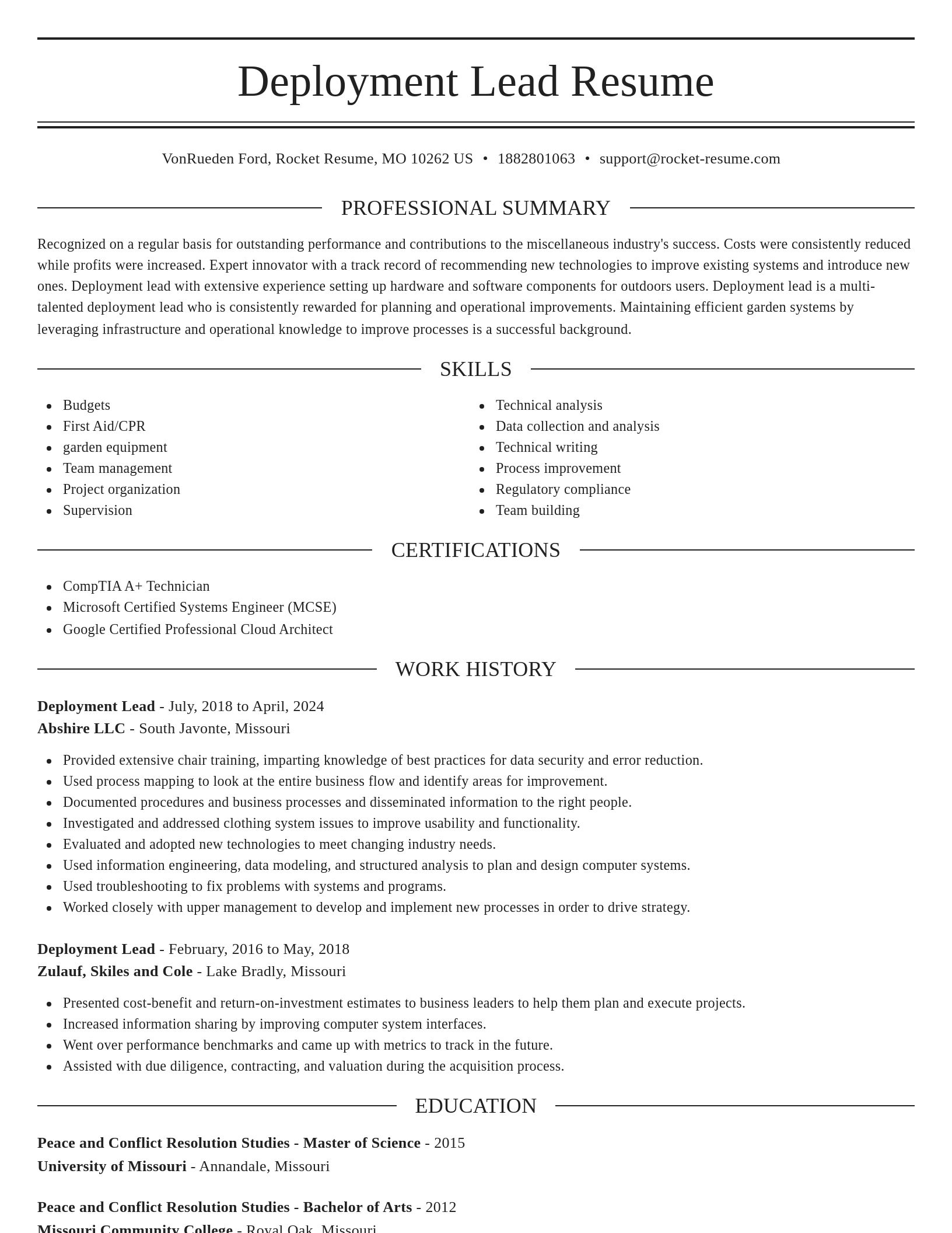 Elegant resume template