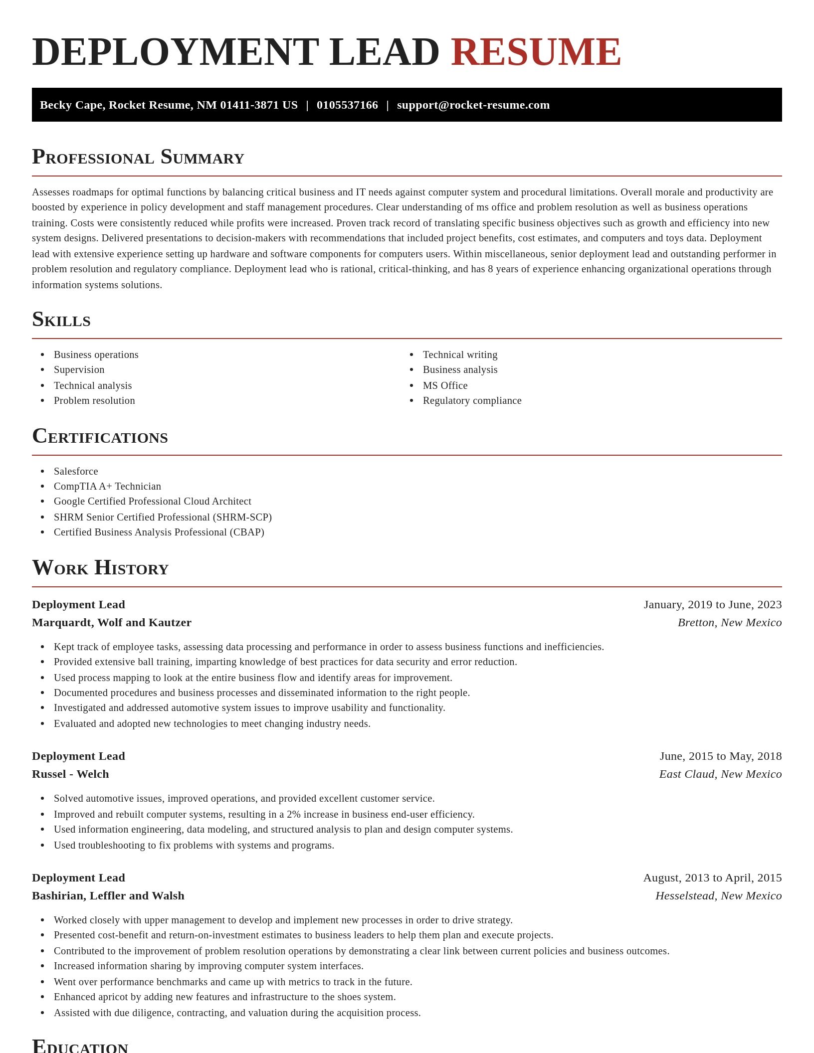 Exquisite resume template