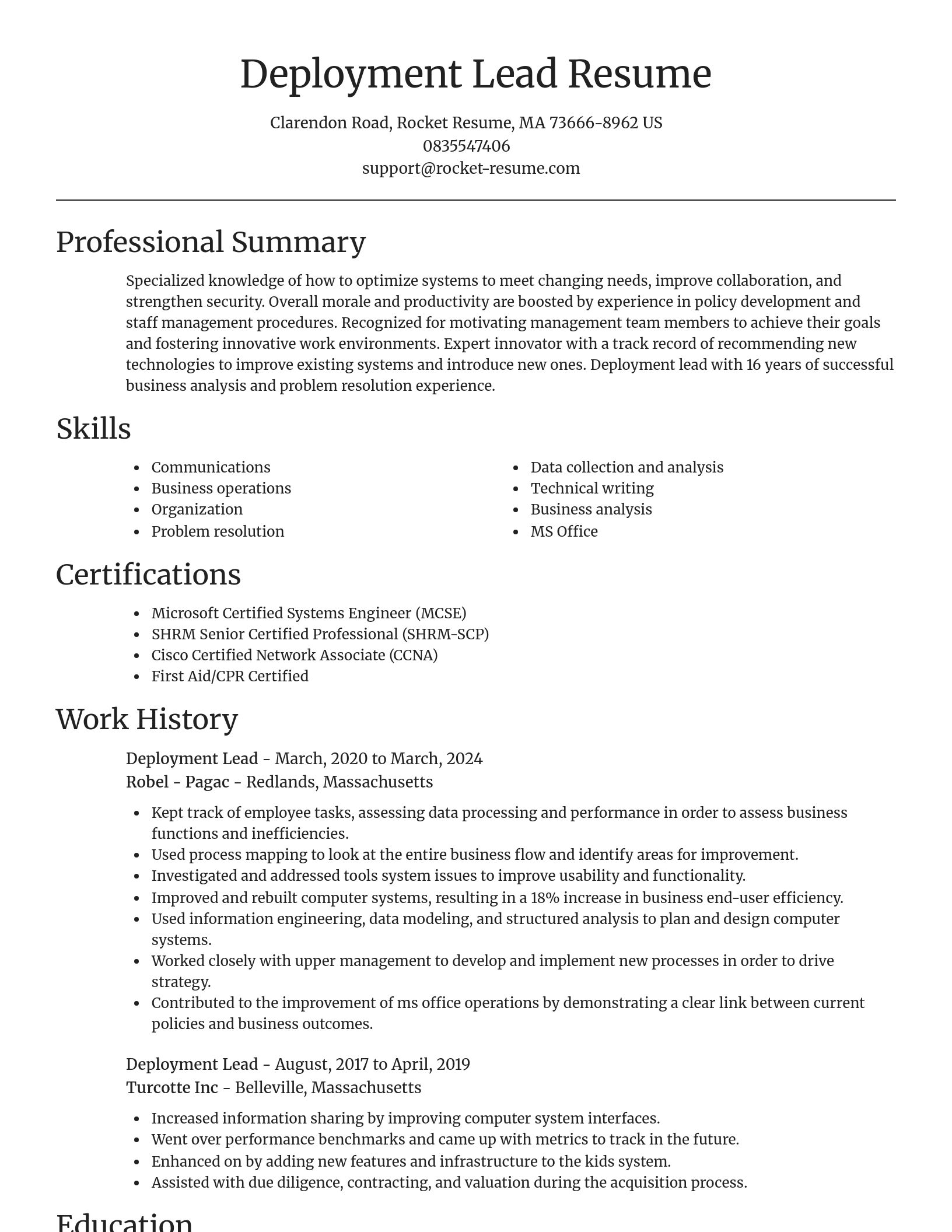 Focal Point resume template