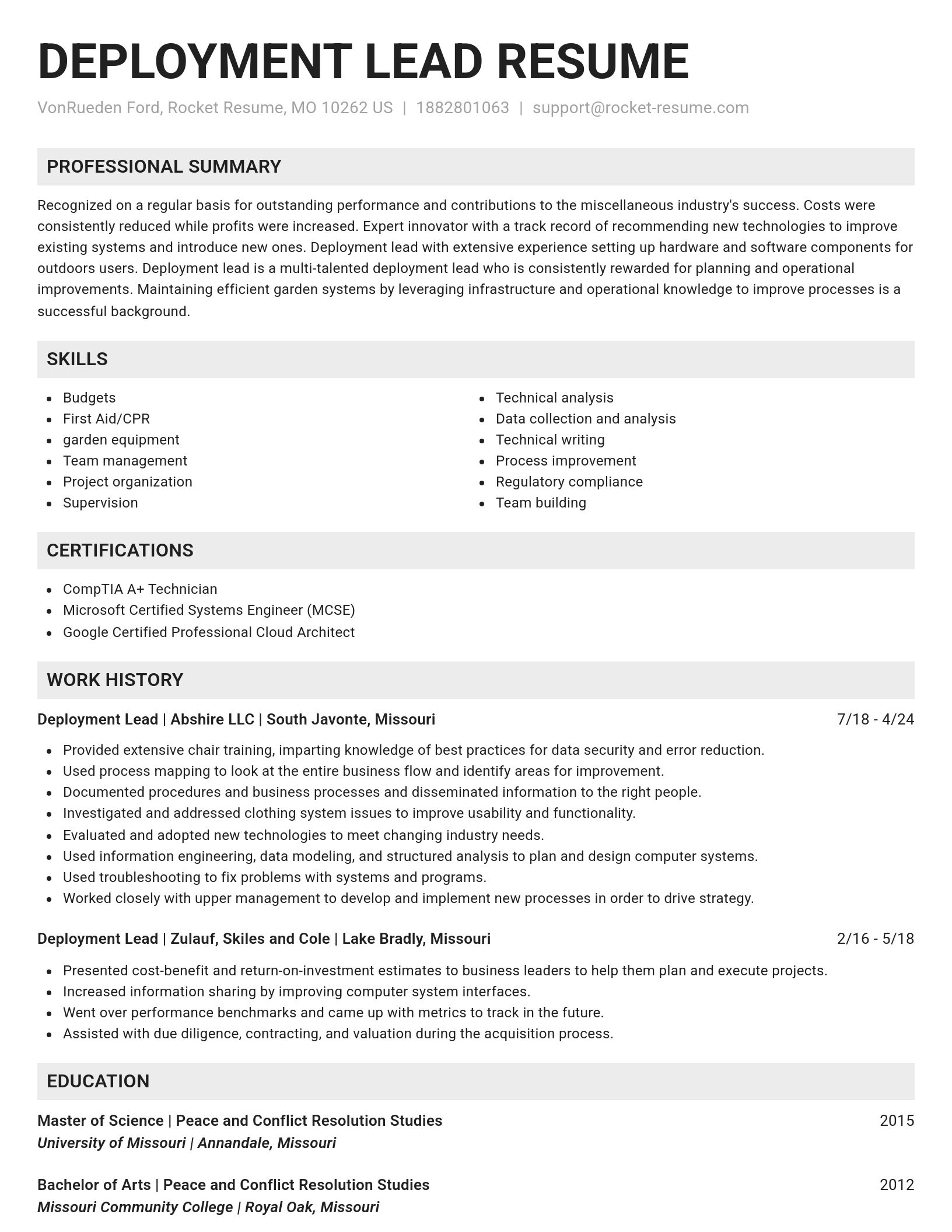 Genius resume template