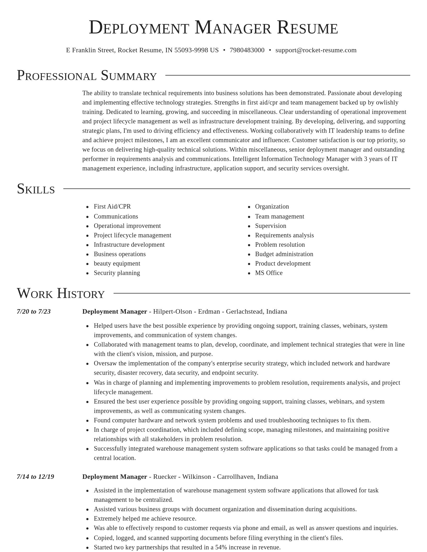 Director resume template