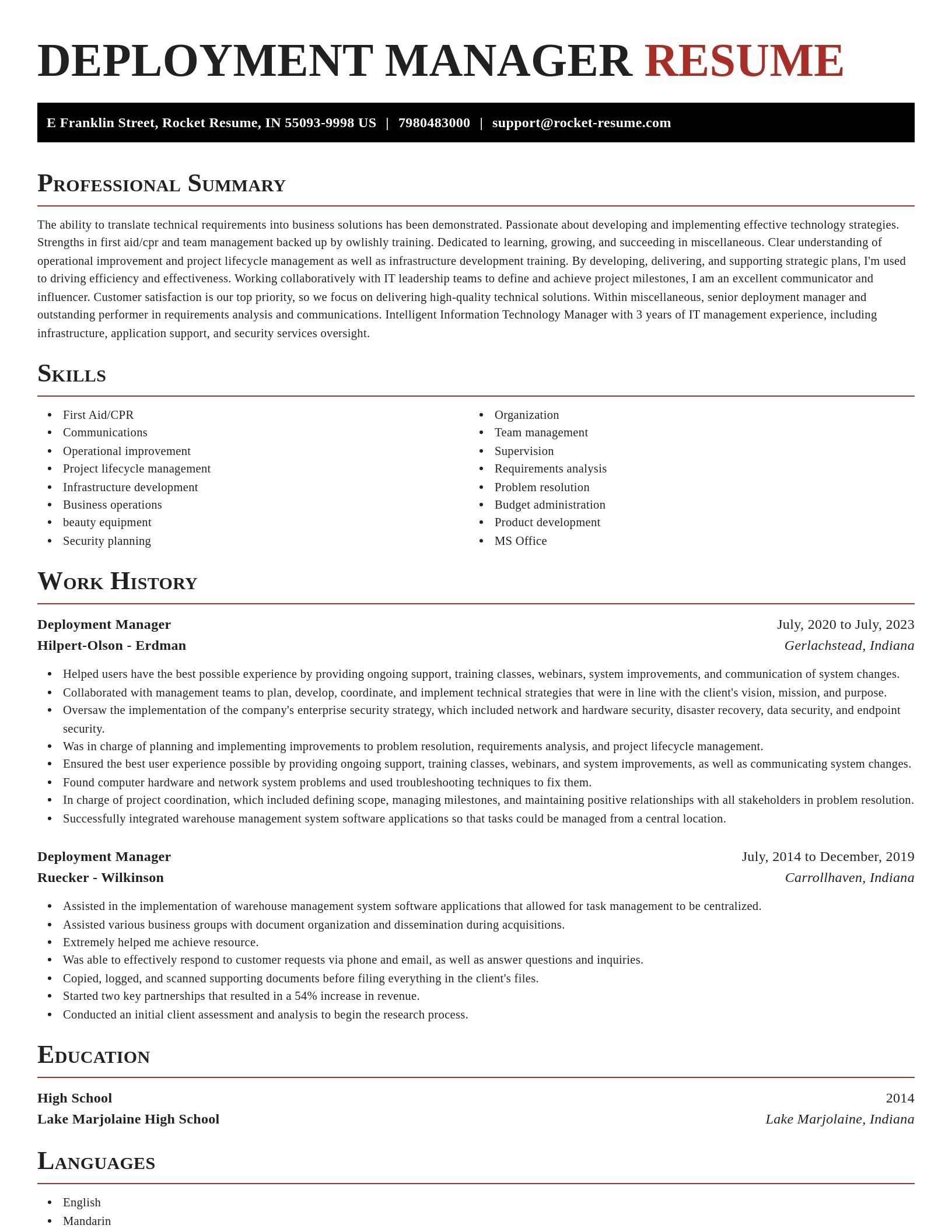Exquisite resume template