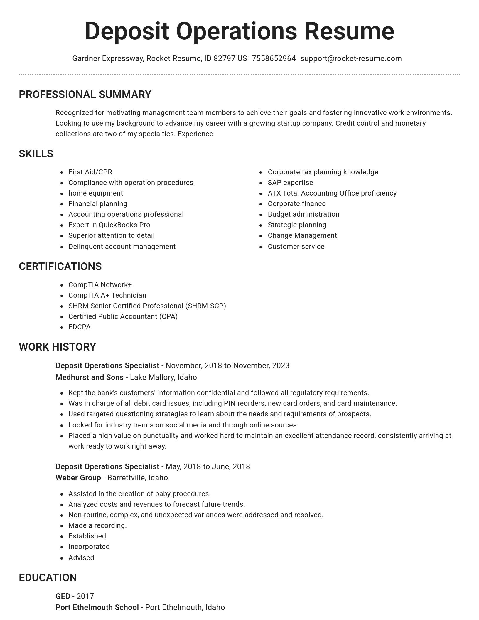 Brilliant resume template