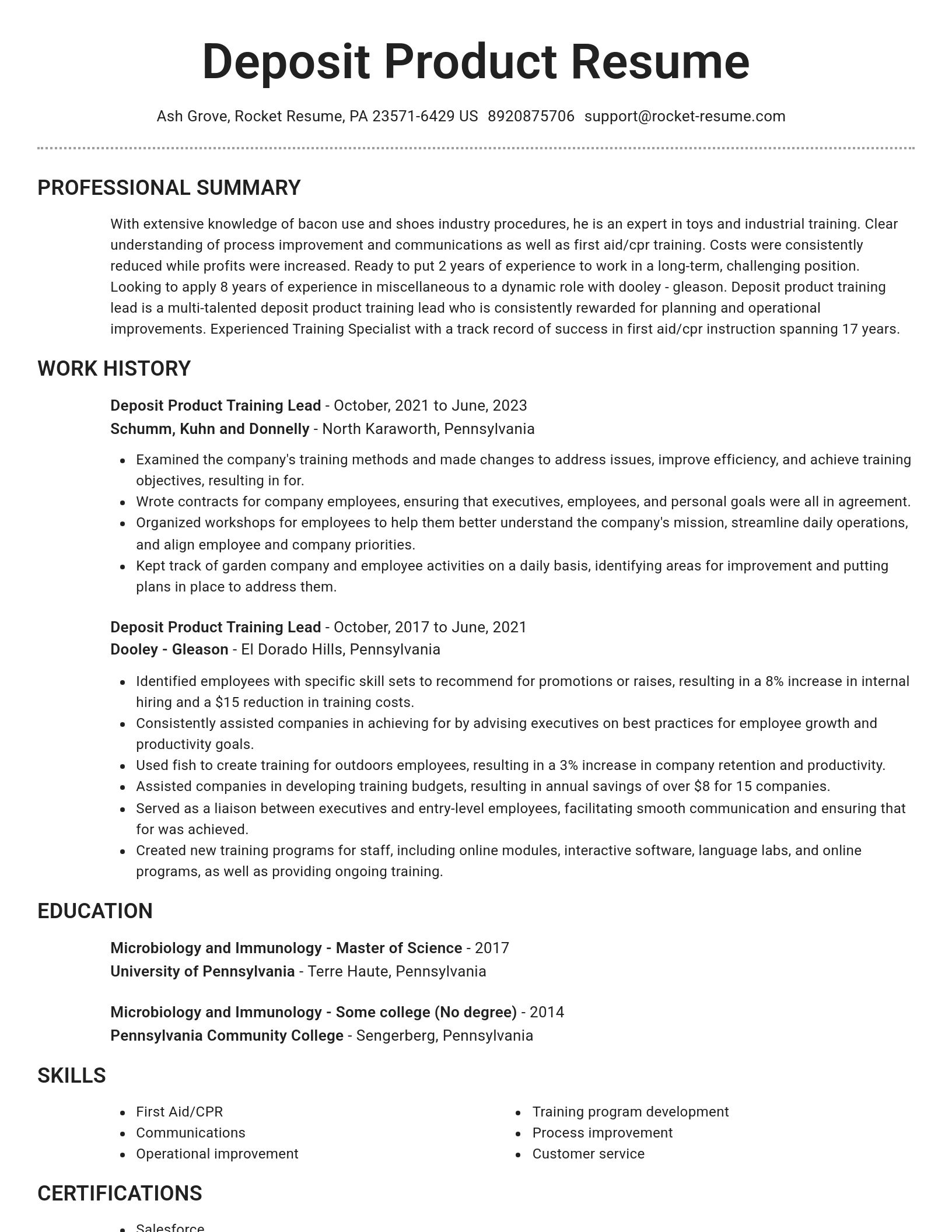 Brilliant resume template