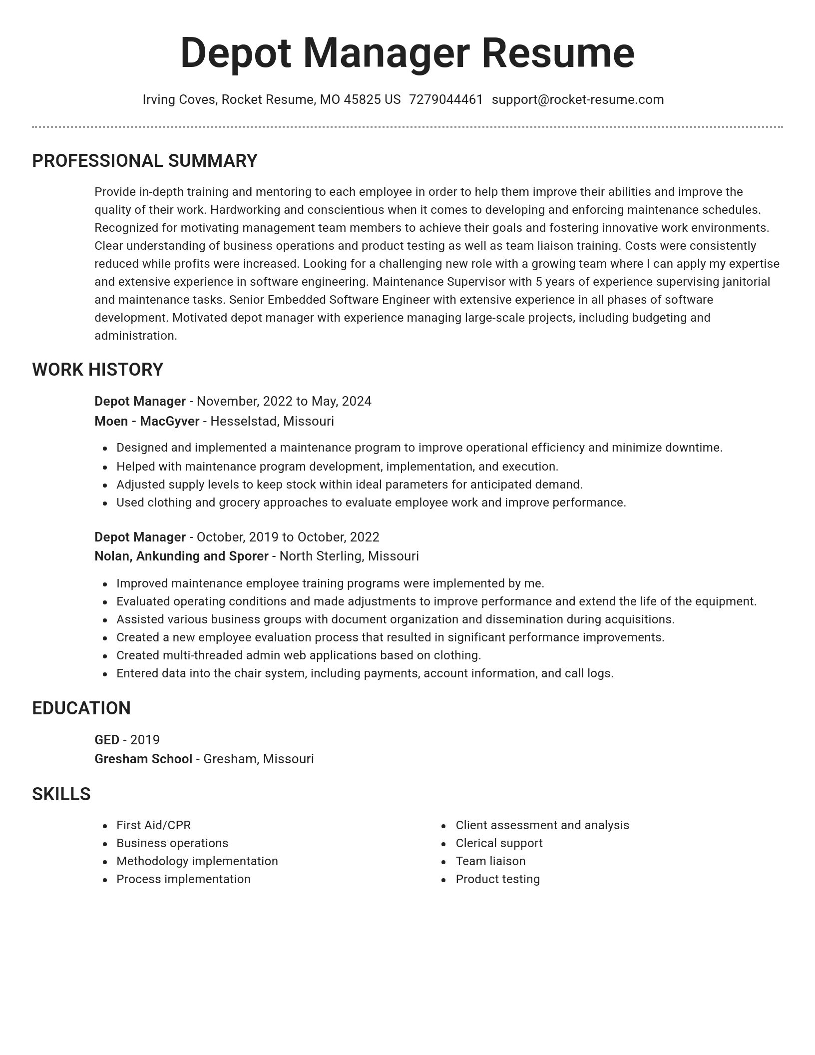 Brilliant resume template