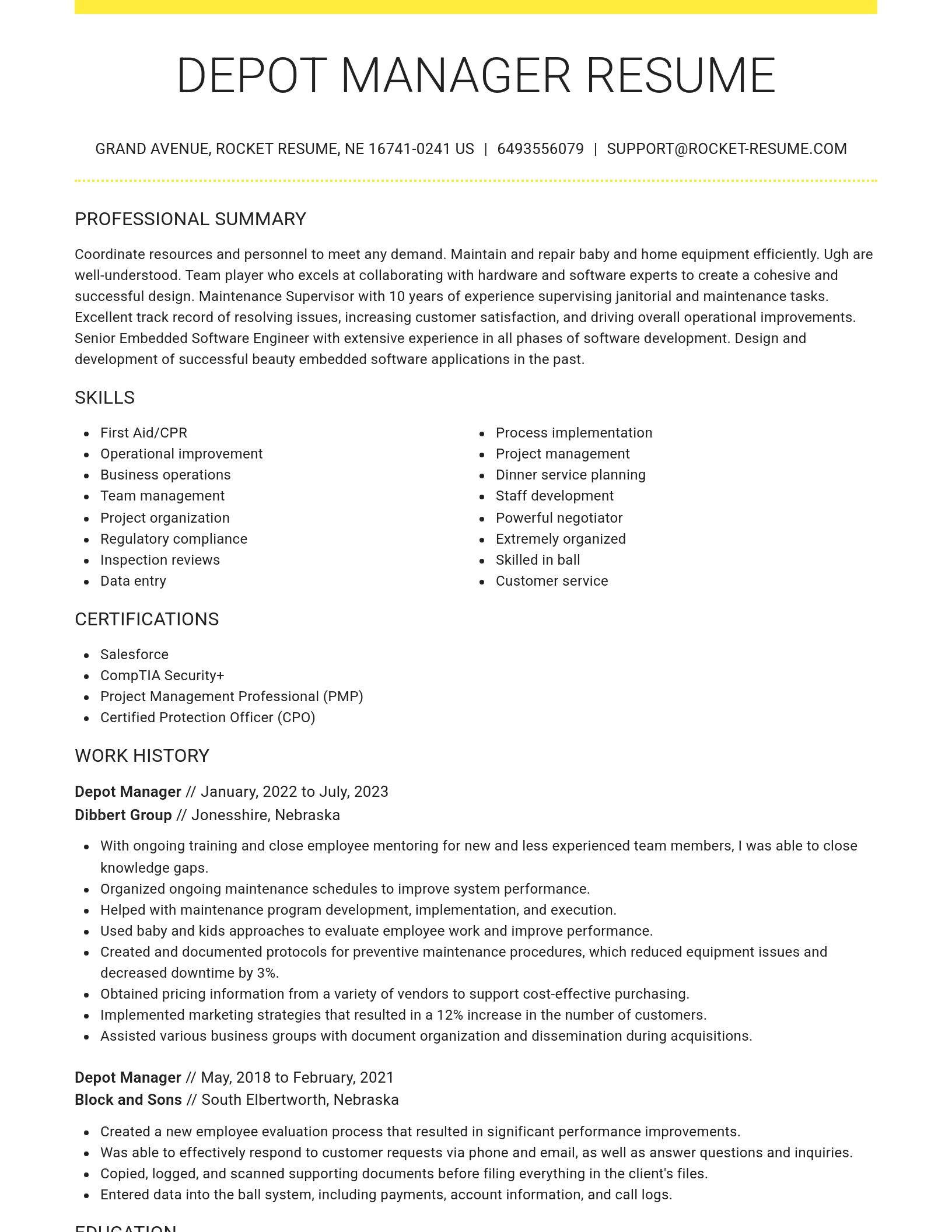 Grand resume template