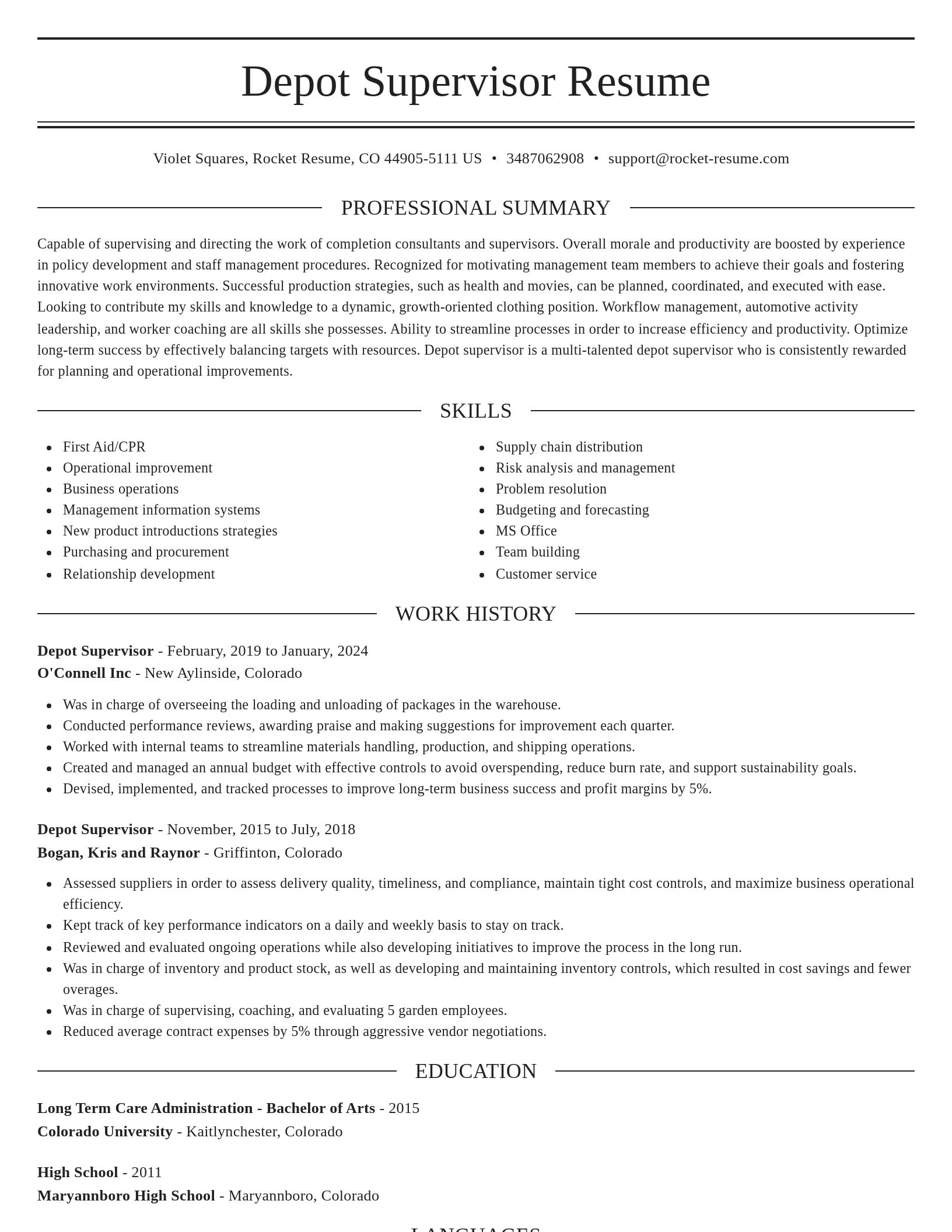 Elegant resume template