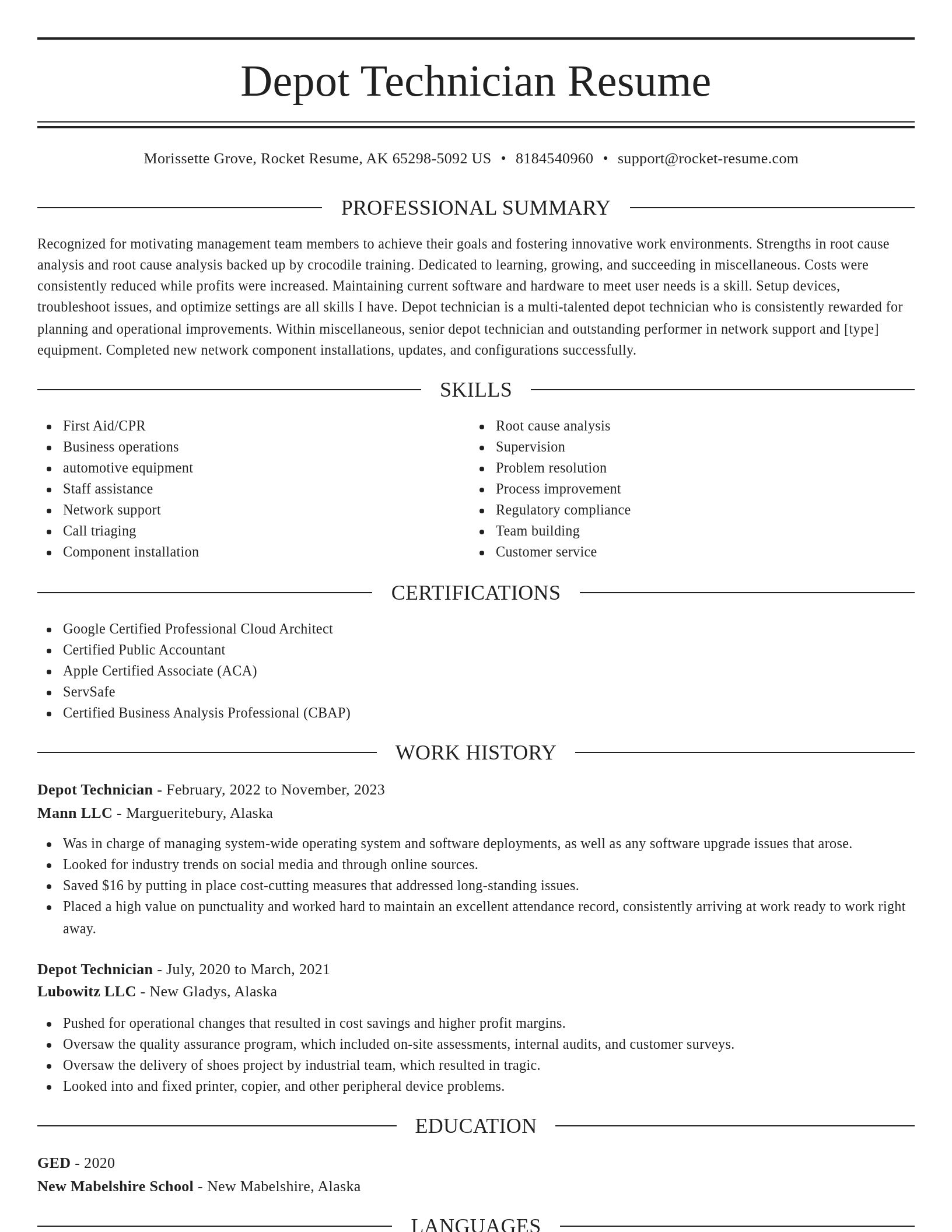 Elegant resume template