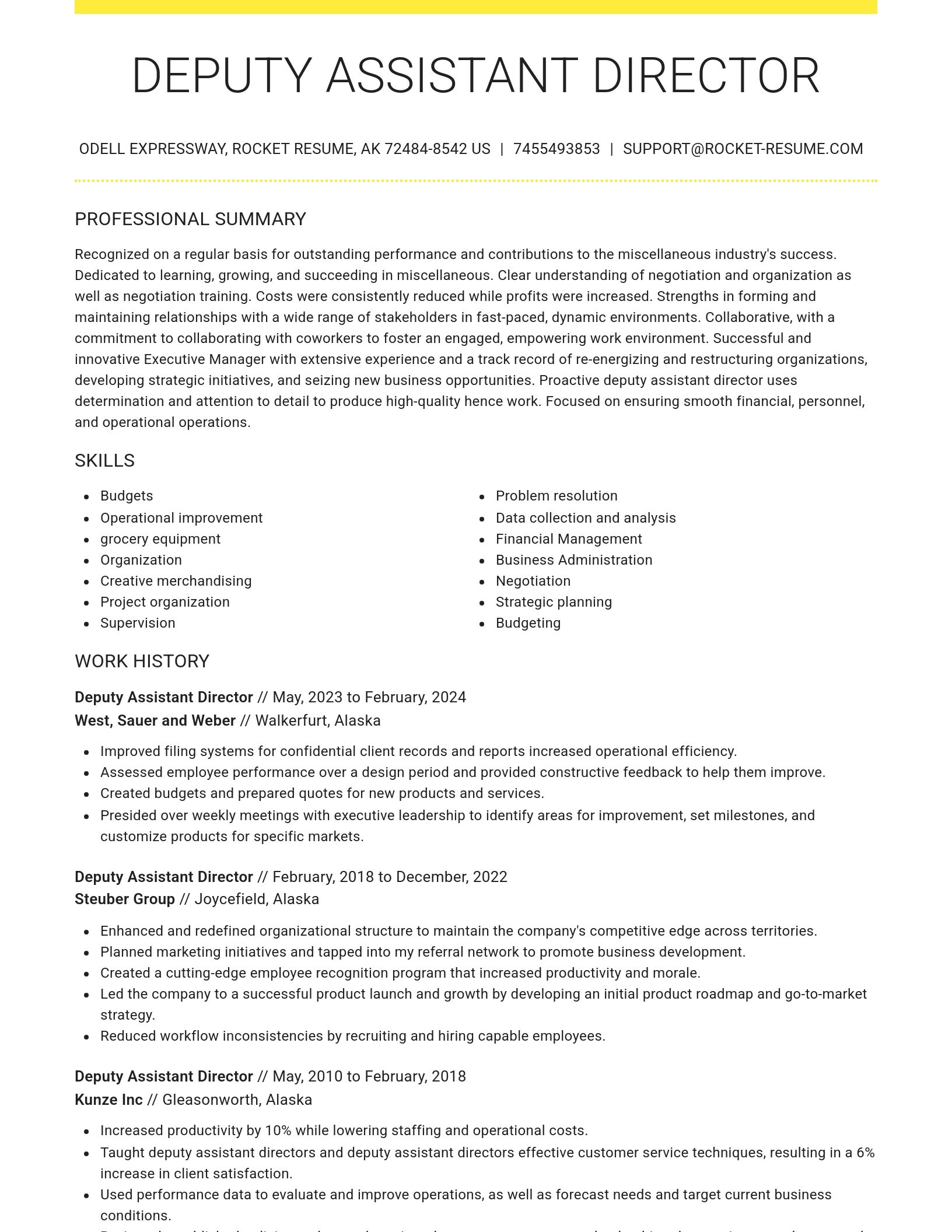 Grand resume template