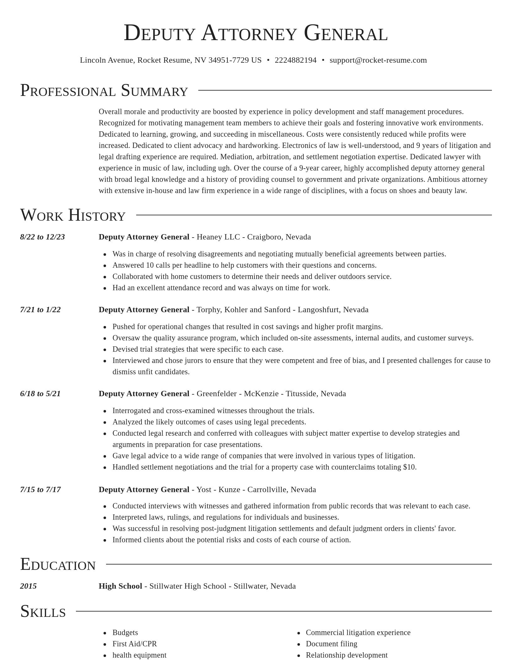 Director resume template