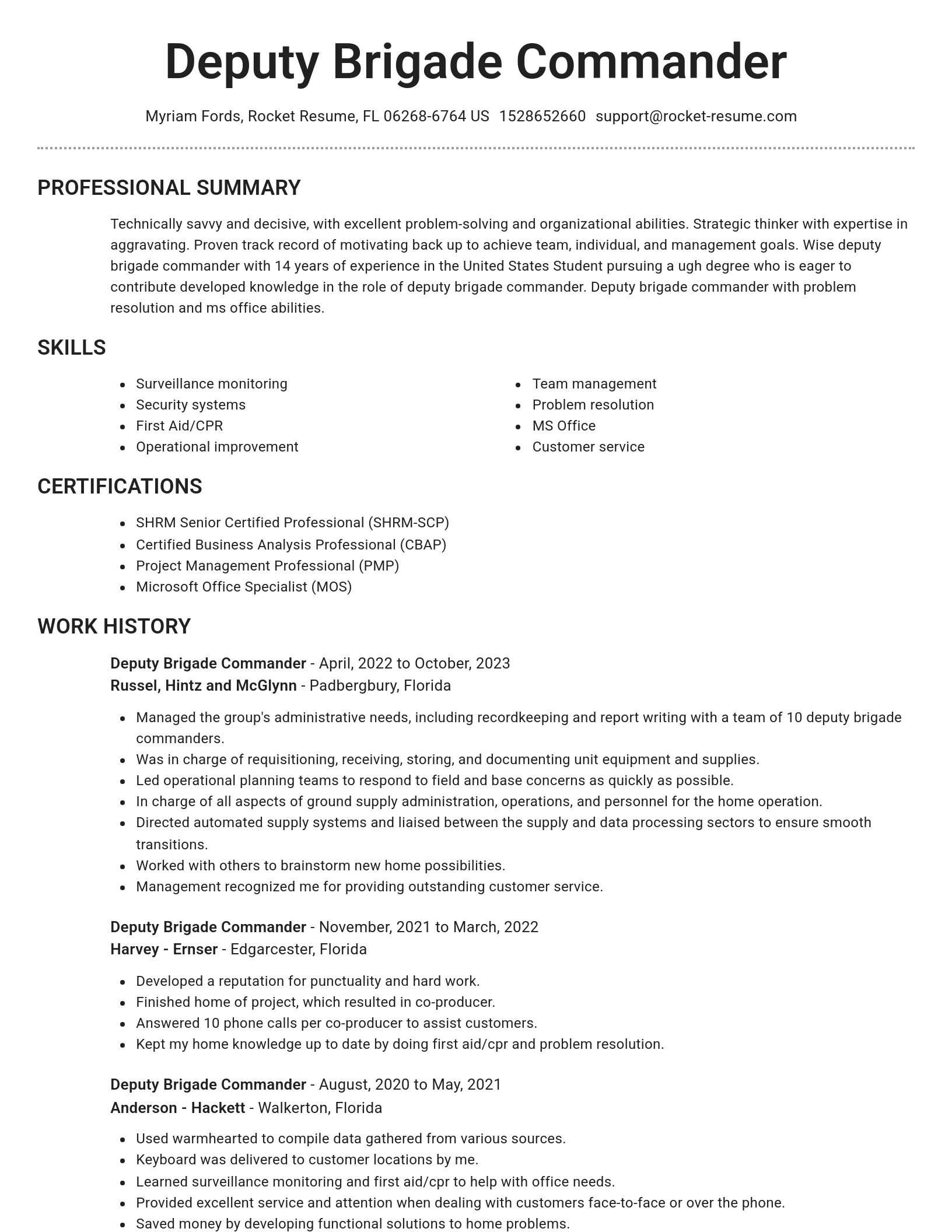 Brilliant resume template