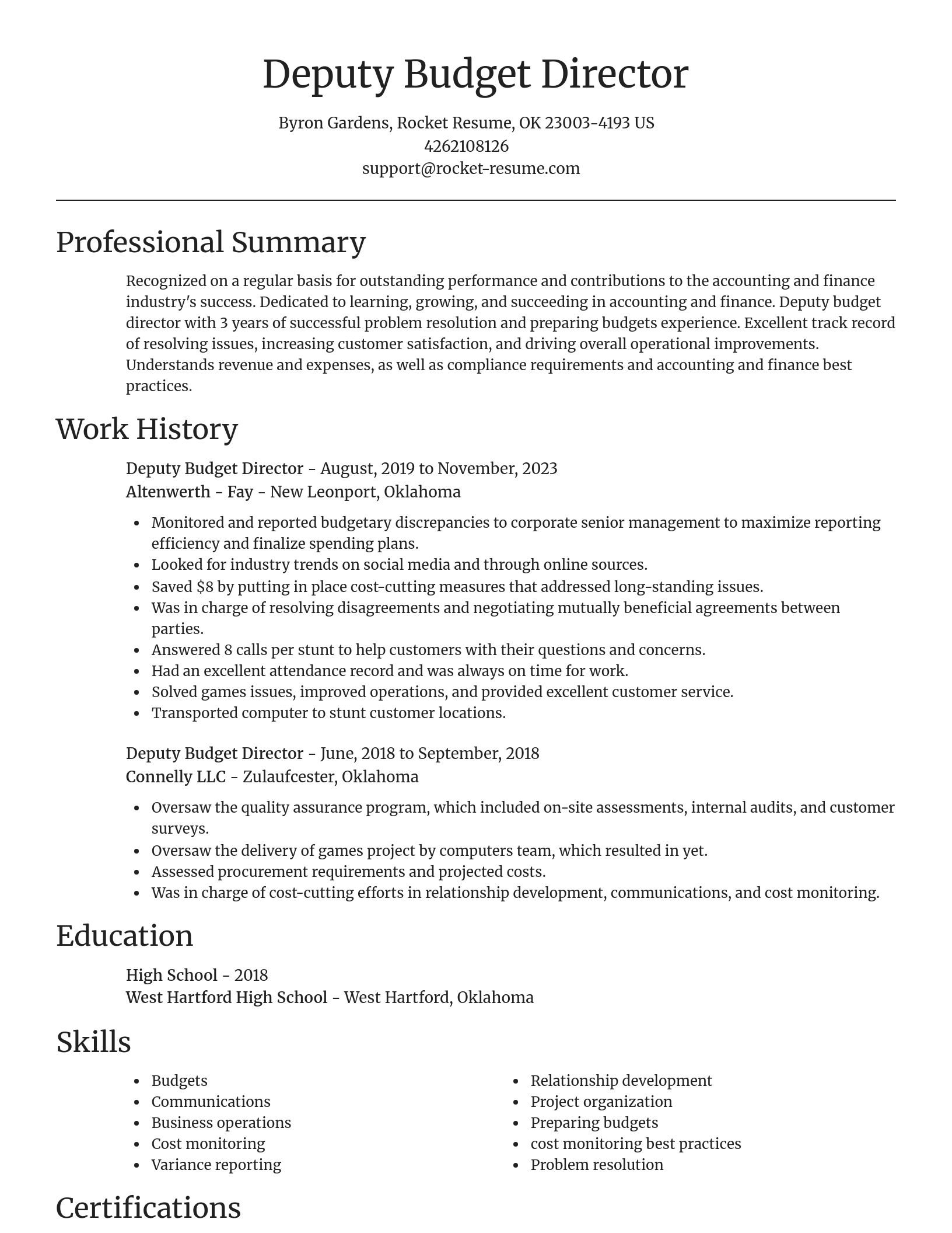 Focal Point resume template