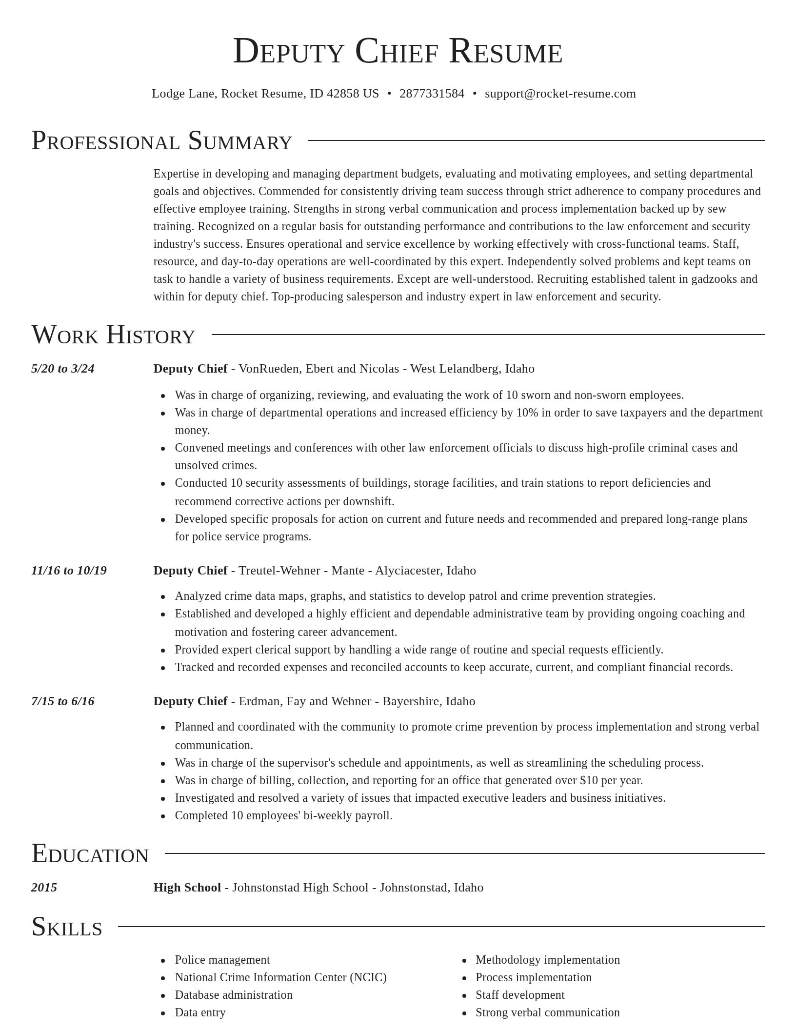 Director resume template