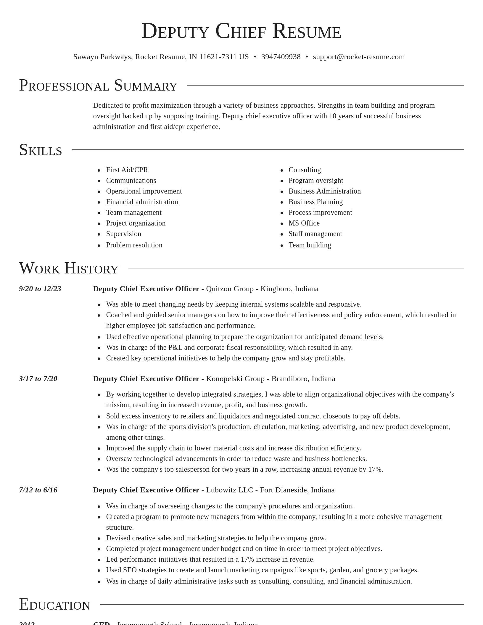 Director resume template
