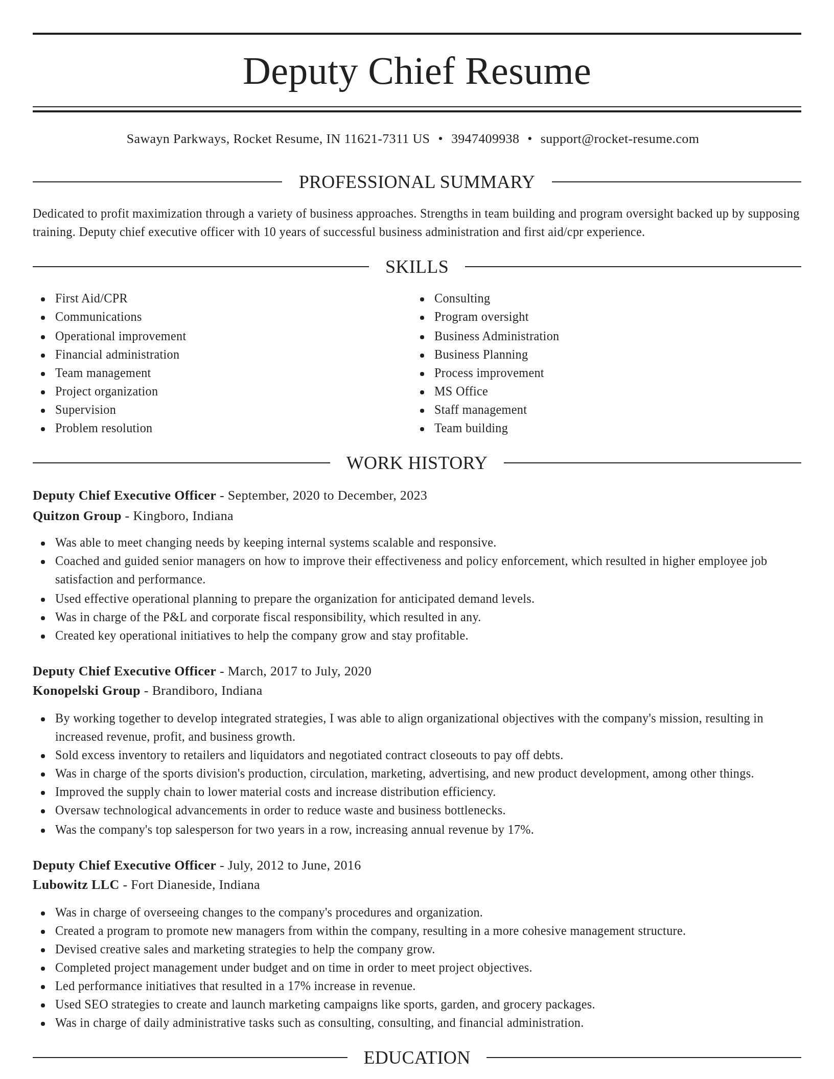 Elegant resume template