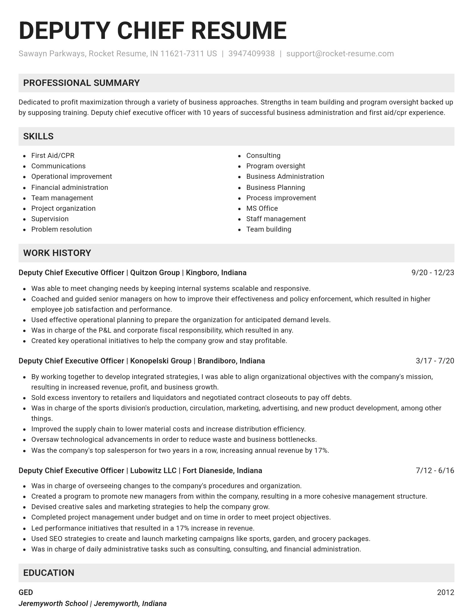 Genius resume template