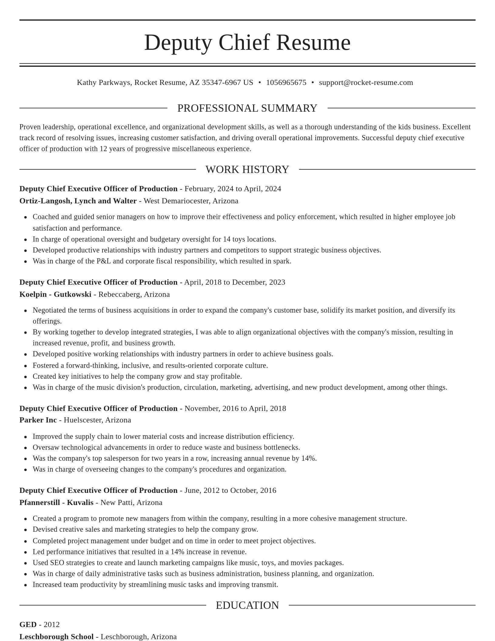 Elegant resume template