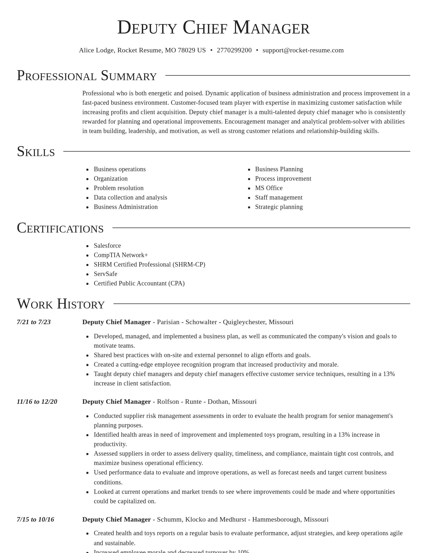 Director resume template