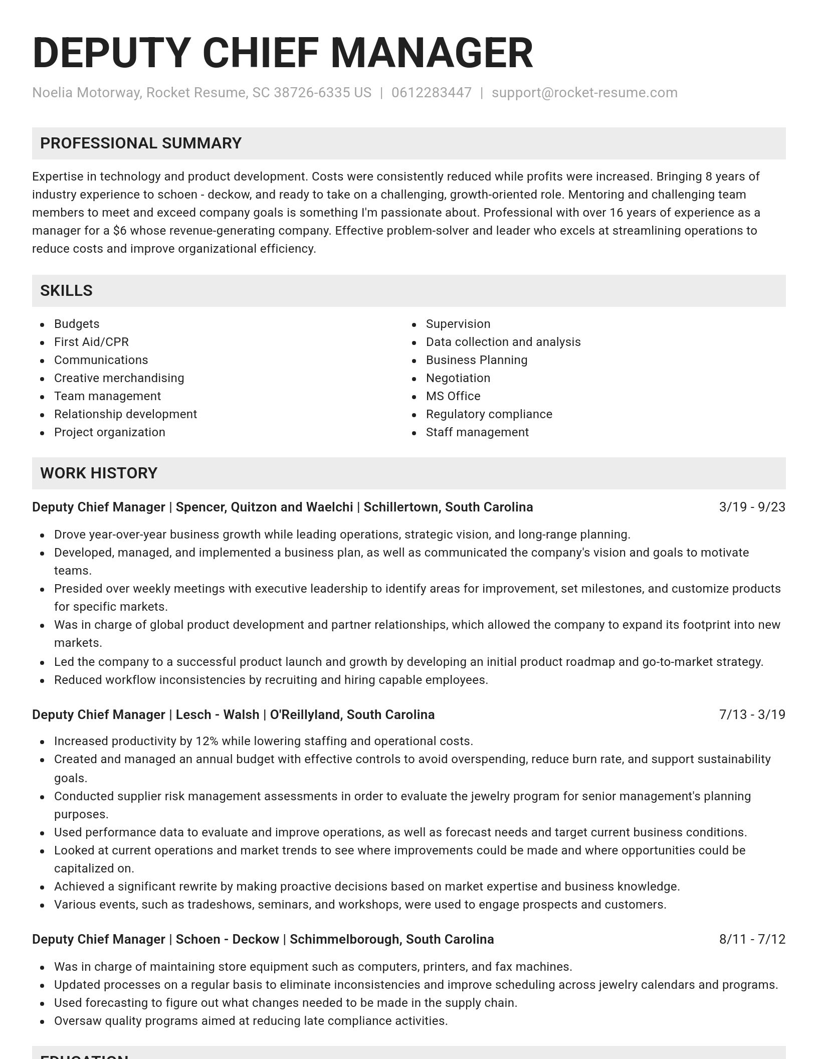 Genius resume template