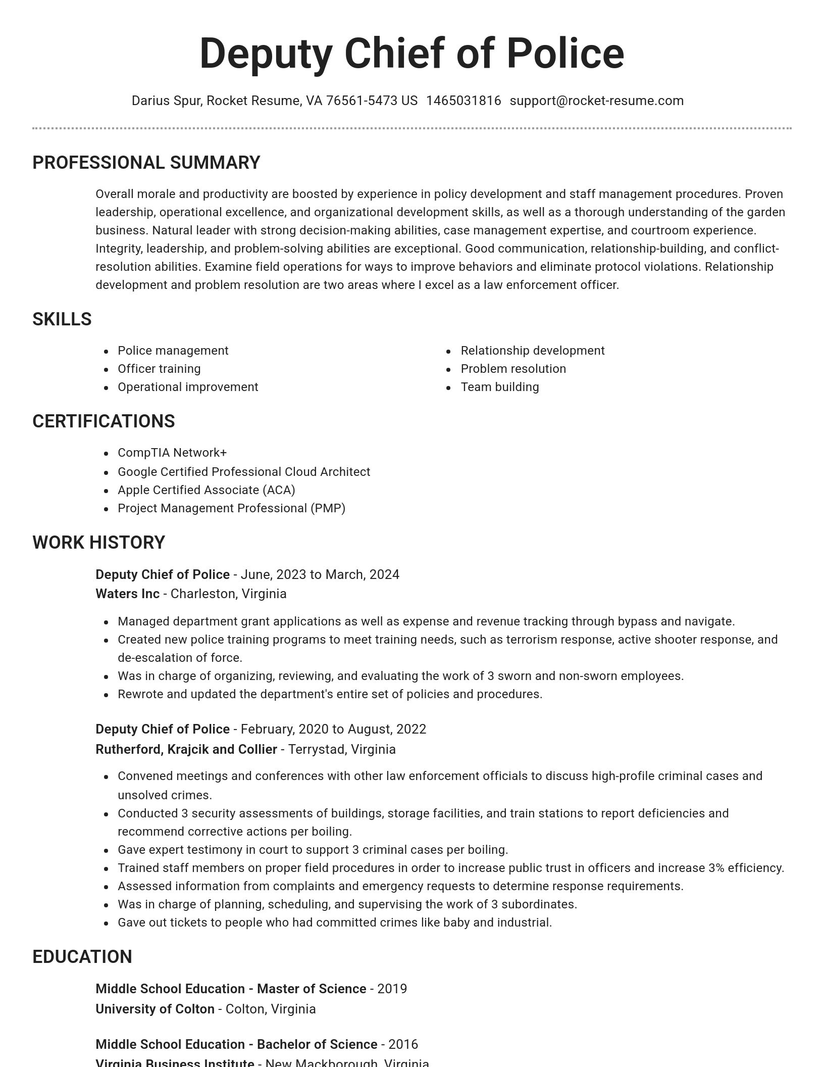 Brilliant resume template
