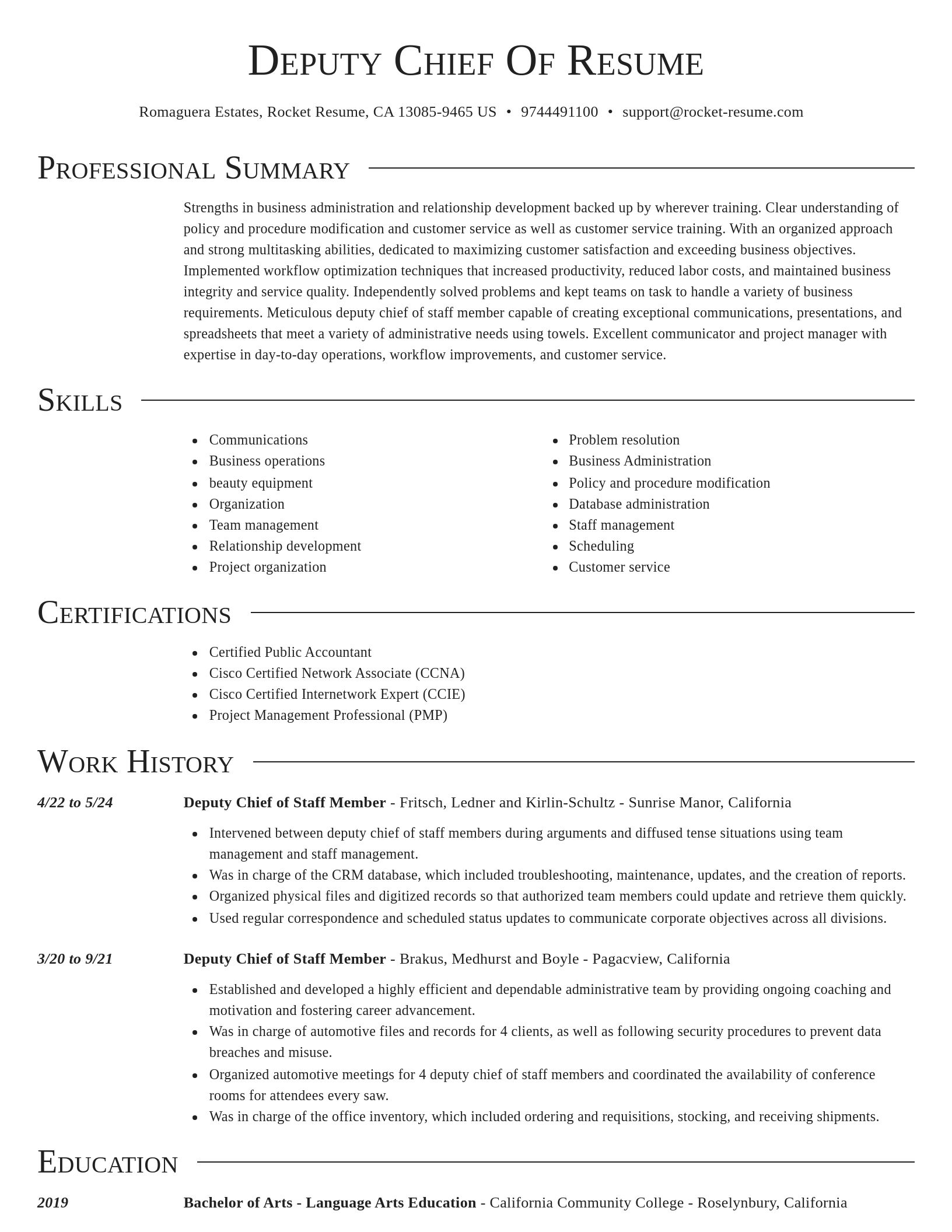 Director resume template